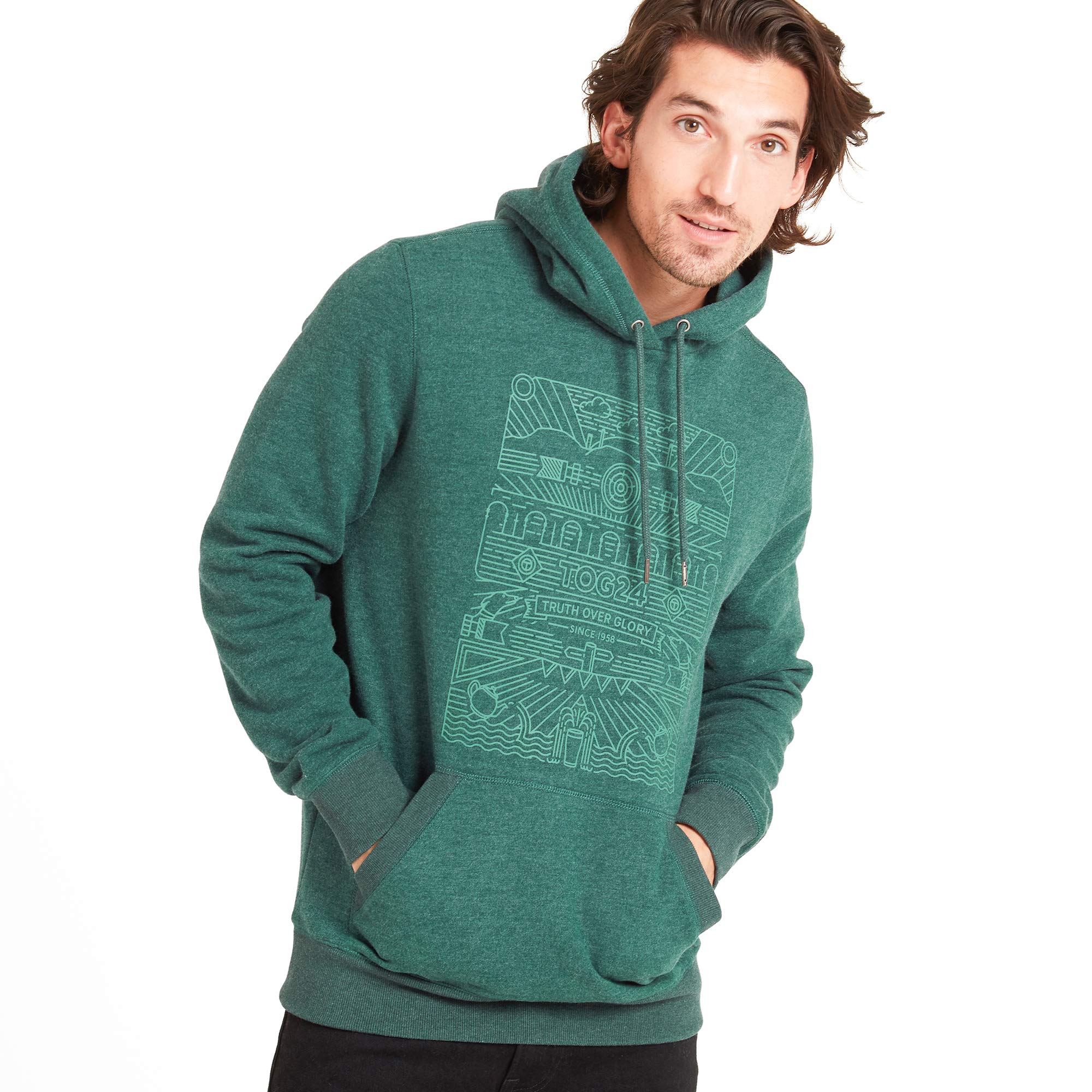 Tog 24 Hensell Mens Linear Print Sweatshirts Super Soft Cosy