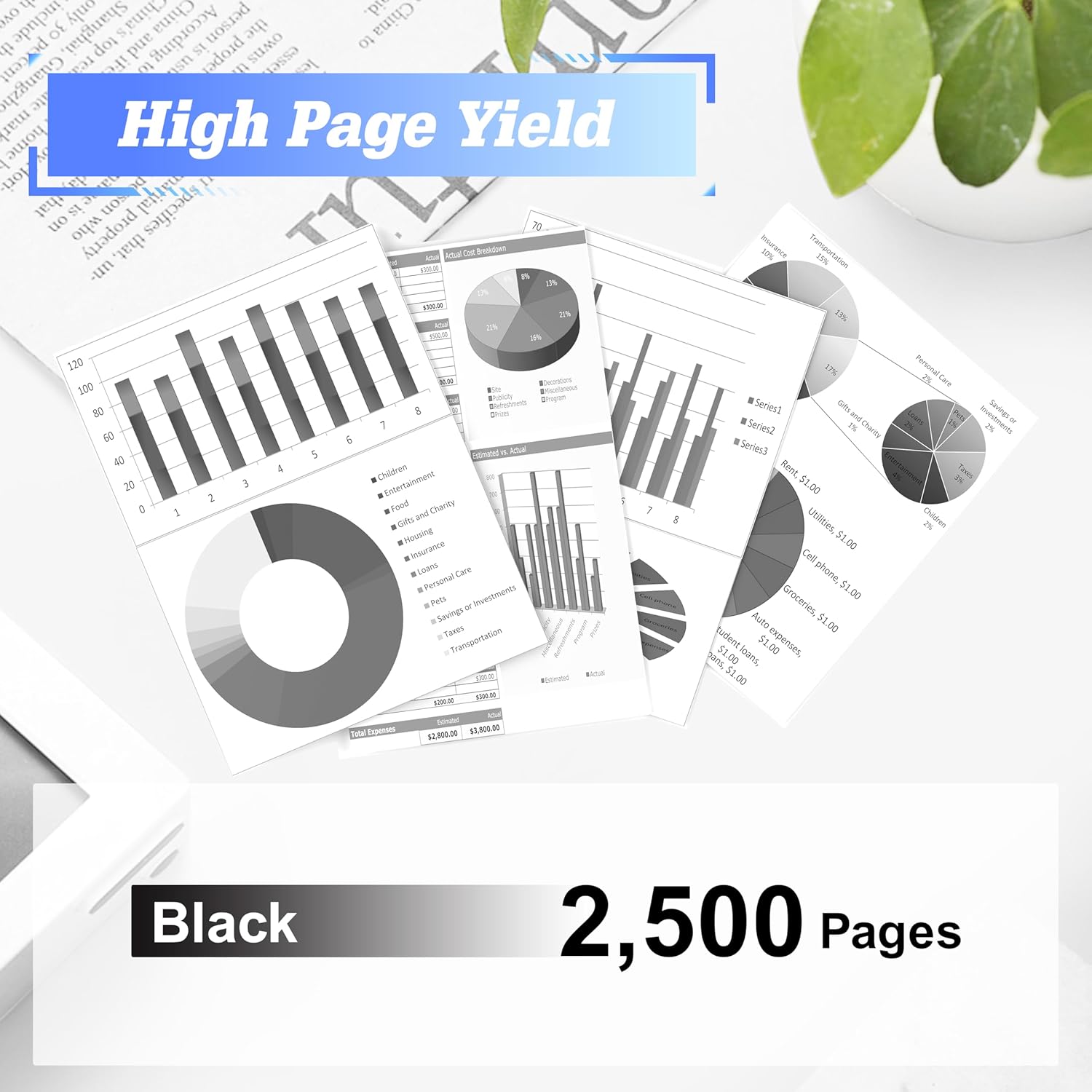 TG Imaging Compatible B1265dfw Toner Black High Yield Replacement for Dell B1260dn Toner Cartridge for 1260dn 331-7328 B1265 B1260 1260 B1265dnf Printer (1-Pack, Black, 2,500 Pages)