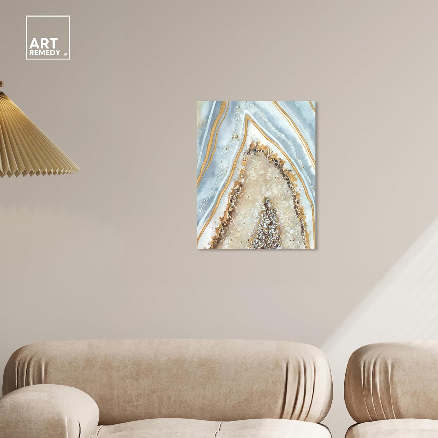 Gallery Wrapped Abstract Geode Canvas Wall Art, 16" x 20"