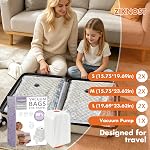 6 Pack Sacs de rangement sous vide avec pompe électrique, Cubes d'emballage de joints de compression pour bagages & Sac à dos, Space Sacs de rangement Saver pour la maison & Voyages