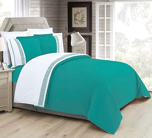 Miniatura 9 de Elegant Comfort Luxurious Hotel Collection - Juego de funda de edredón de 3 piezas de calidad egipcia de 1500 hilos, tamaño matrimonialqueen, color