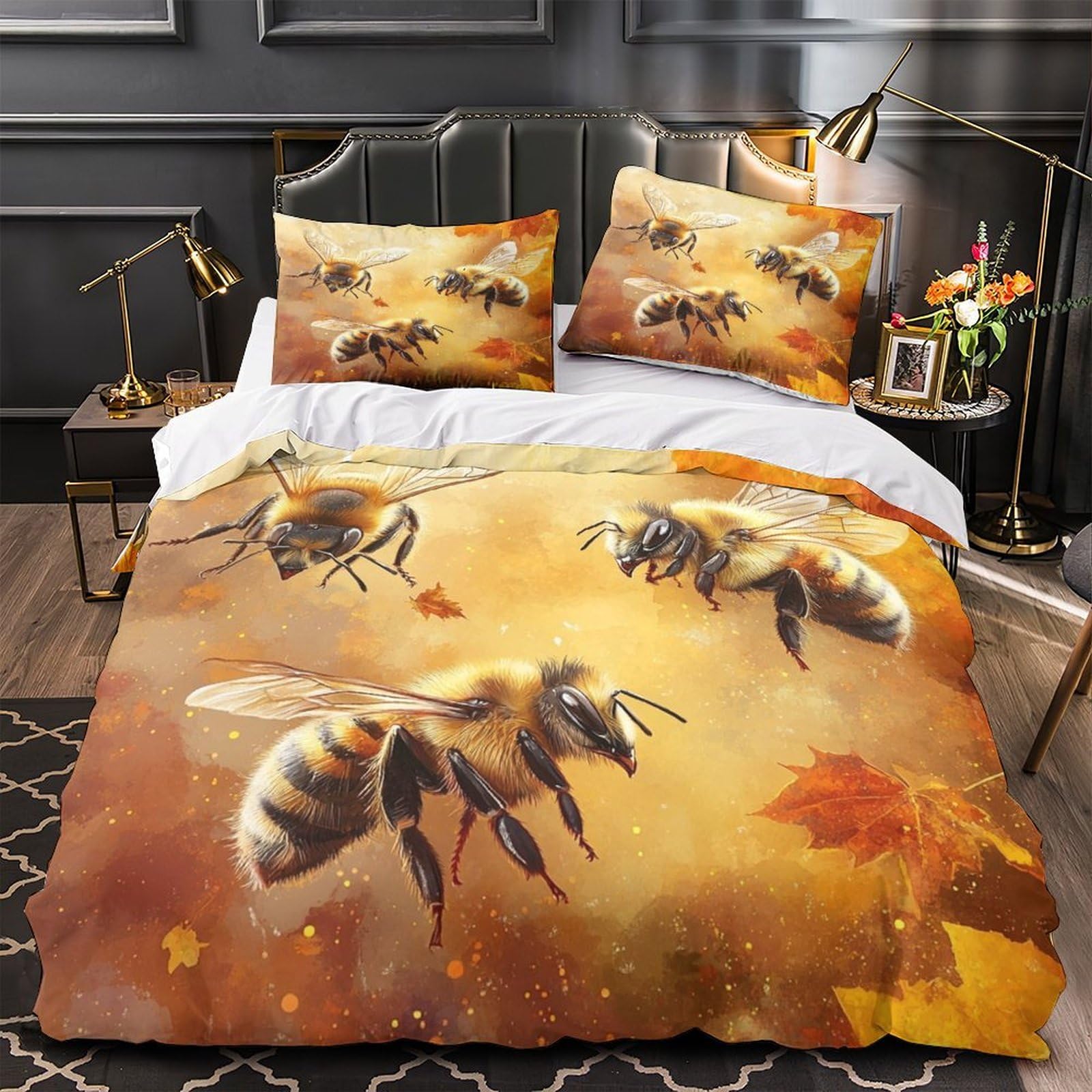 Housse de couette confortable léger parure de lit 3D imprimée 140x200