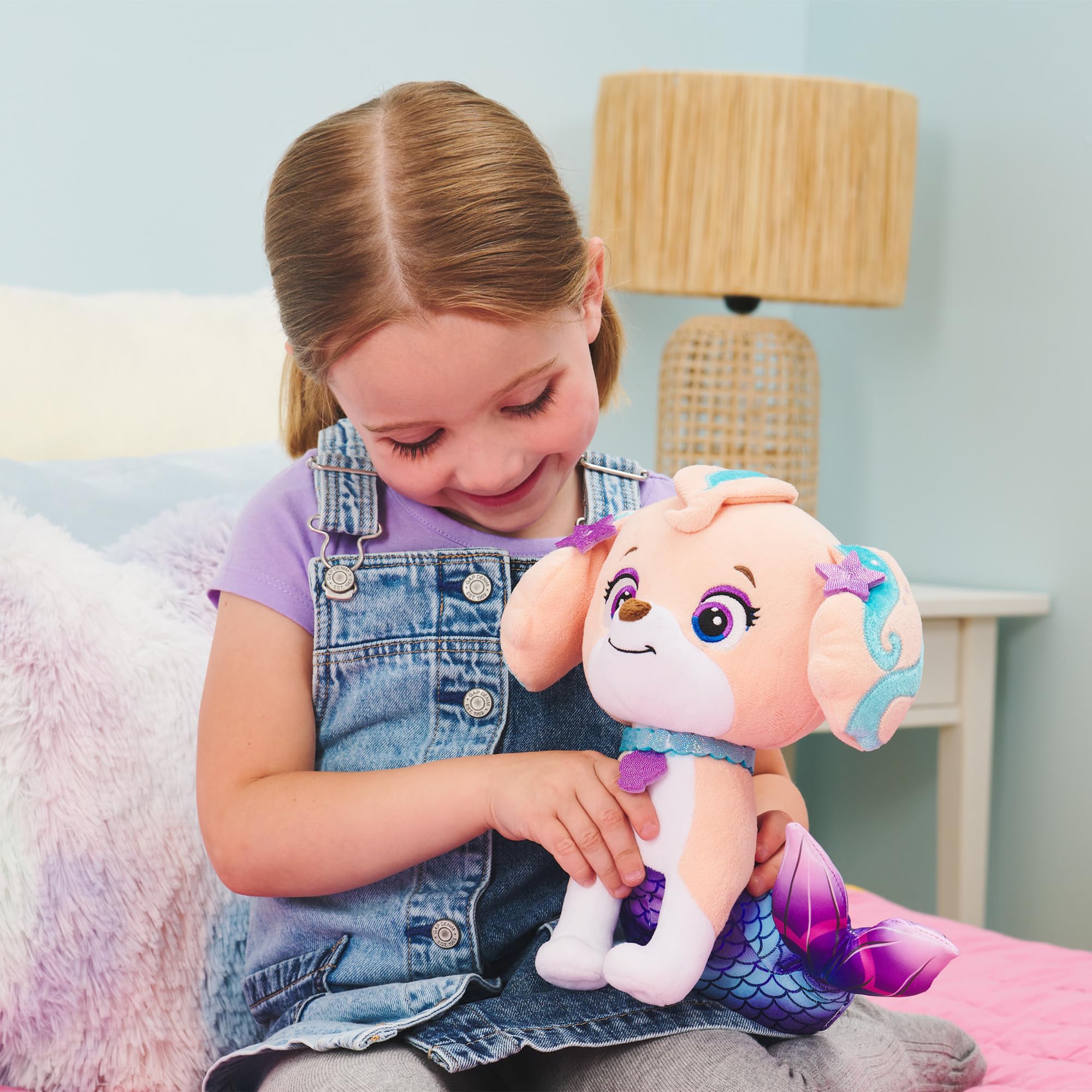 GUND PAW Patrol Aquapups Coral - Peluche da 23 cm per coccolare e giocare fantasioso, per bambini a partire da 1 anno