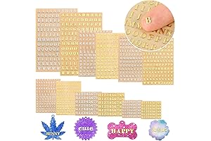12 Pcs Mini Letter and Number Stickers