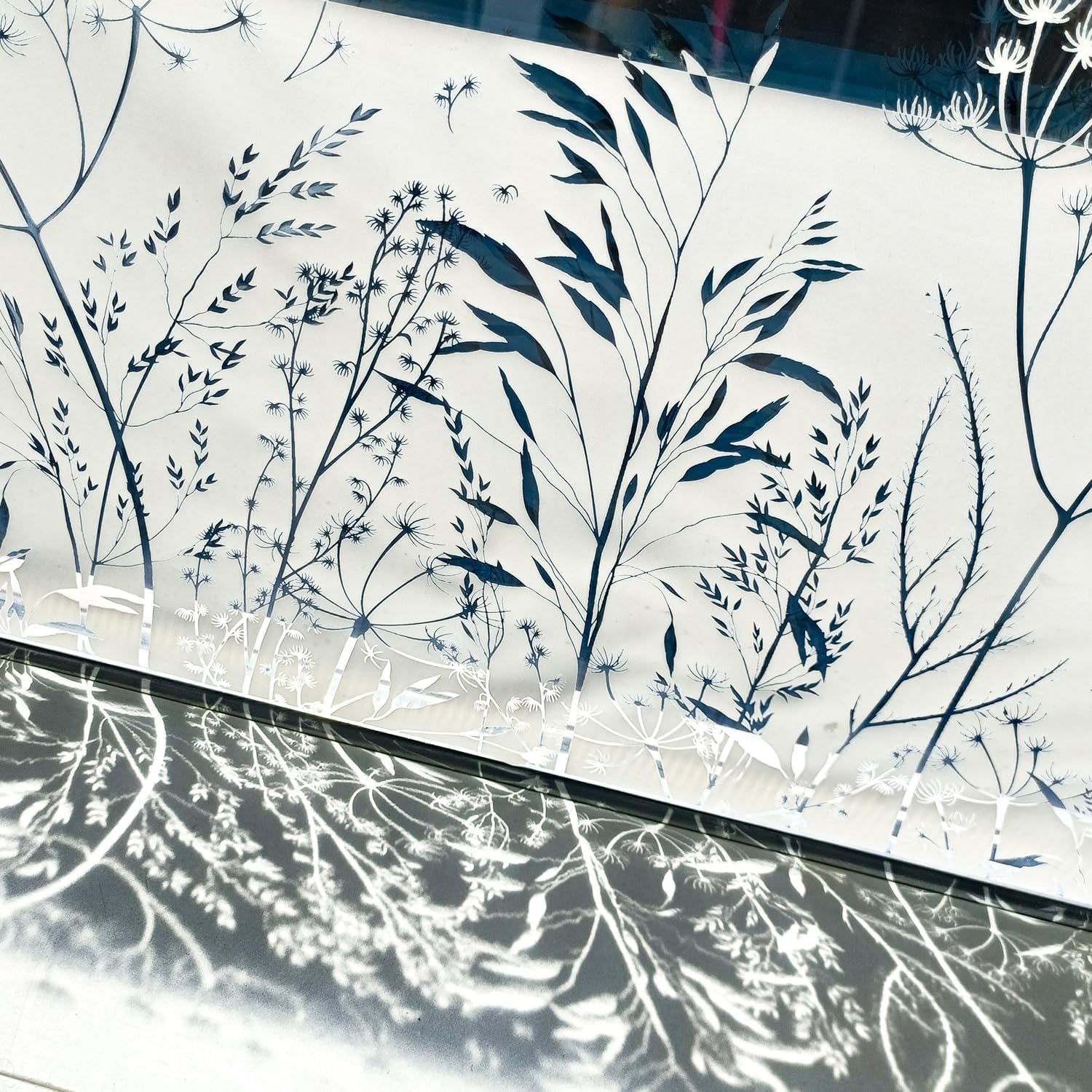Chicskin 150X58CM Window Film Privacy for Glass Windows Pure White Vintage Frosted Window Film - Image 2