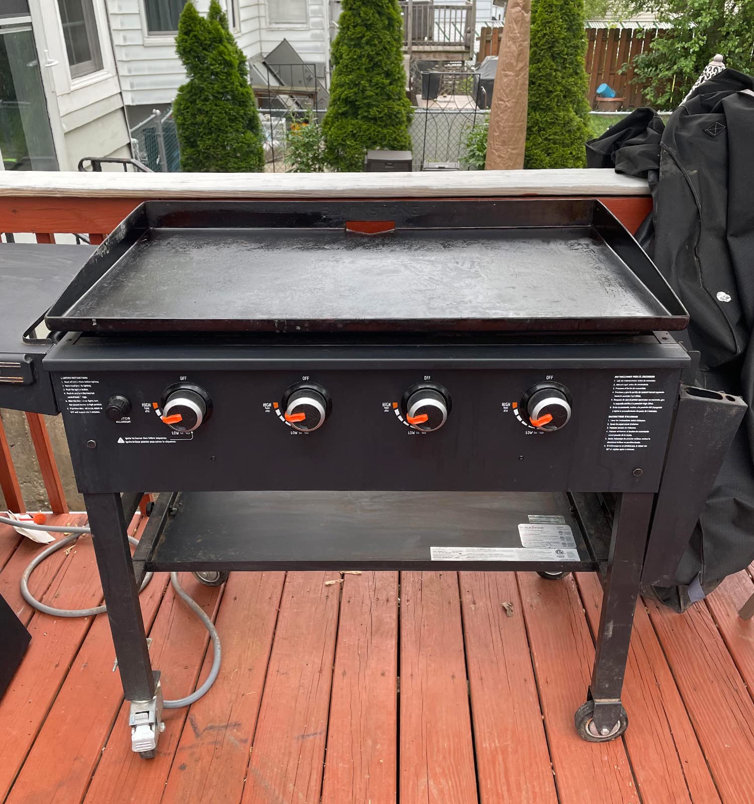 CALPOSE Kit de conversión de propano a gas natural 5249 de 15 pies para parrilla Blackstone de 28 pulgadas, 36 pulgadas, manguera de gas natural de 3/8 pulgadas de diámetro interior compatible con