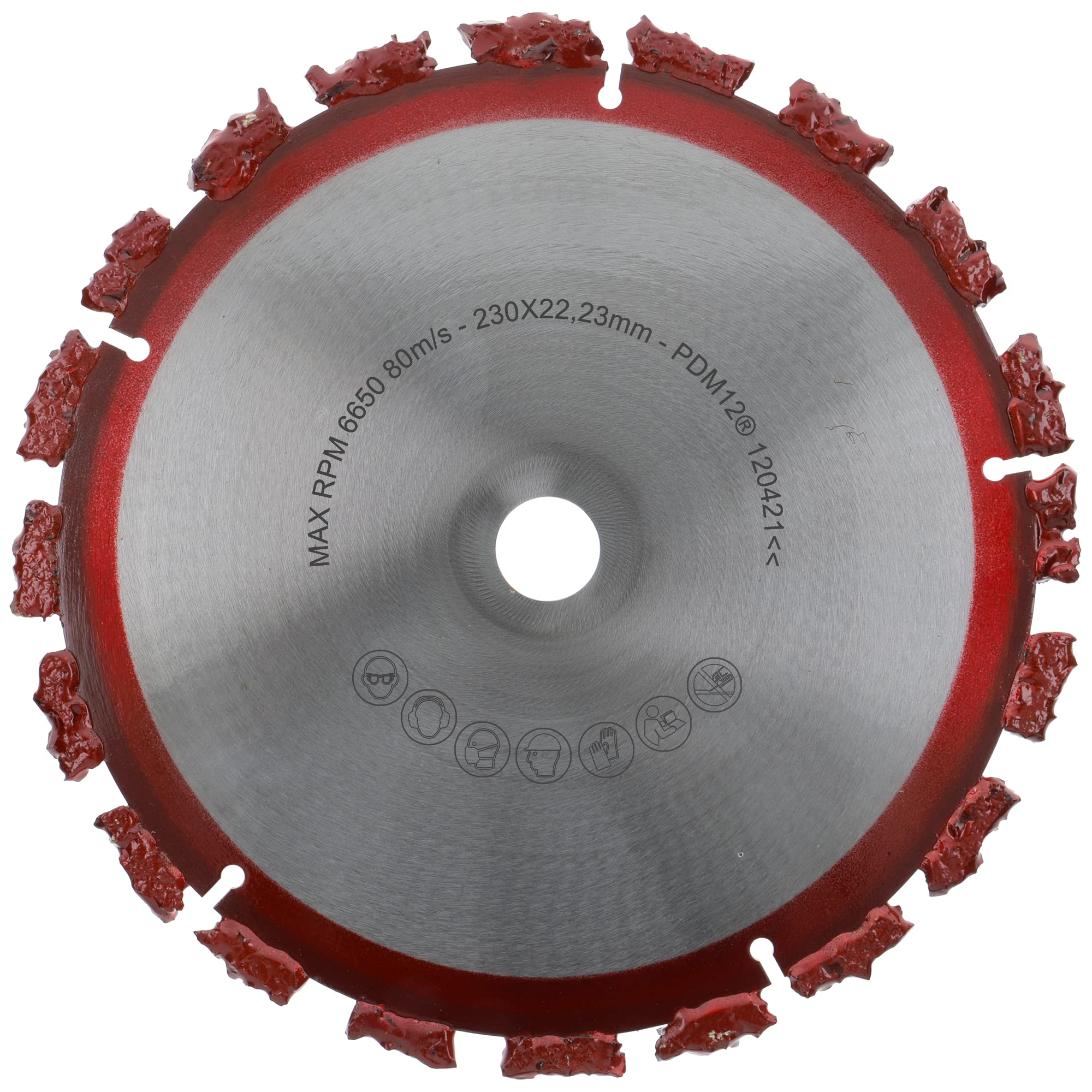 PRODIAMANT Disco de corte profesional WoodCut 230 mm x 22,2 mm disco de corte de carburo para madera, raíces de árboles, betún y tela asfáltica