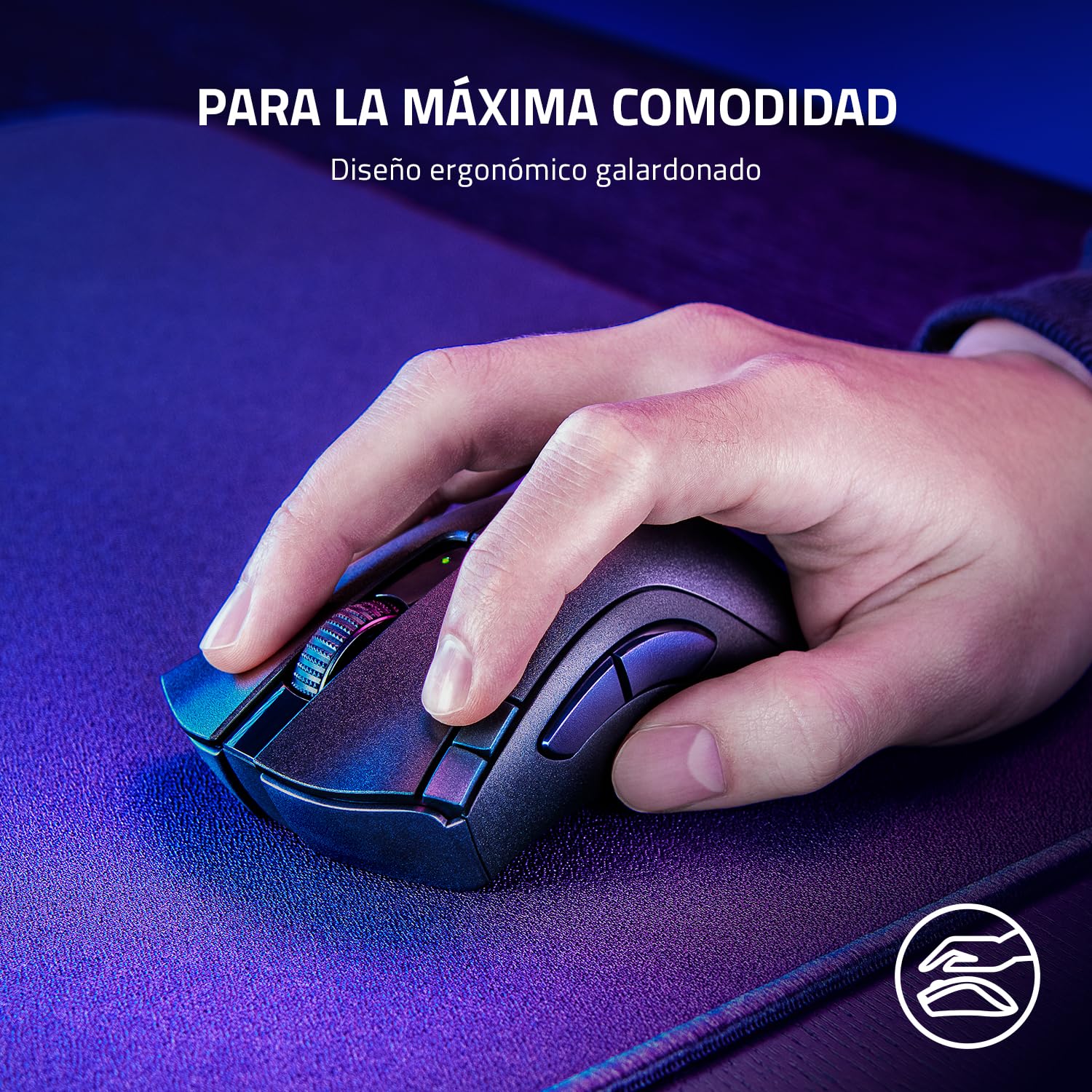 Razer DeathAdder V2 X Hyperspeed - Ratón Gaming inalámbrico, ergonómico para PC / Mac (interruptores mecánicos, Tecnologia Hyperspeed Wireless, Sensor óptico) Negro
