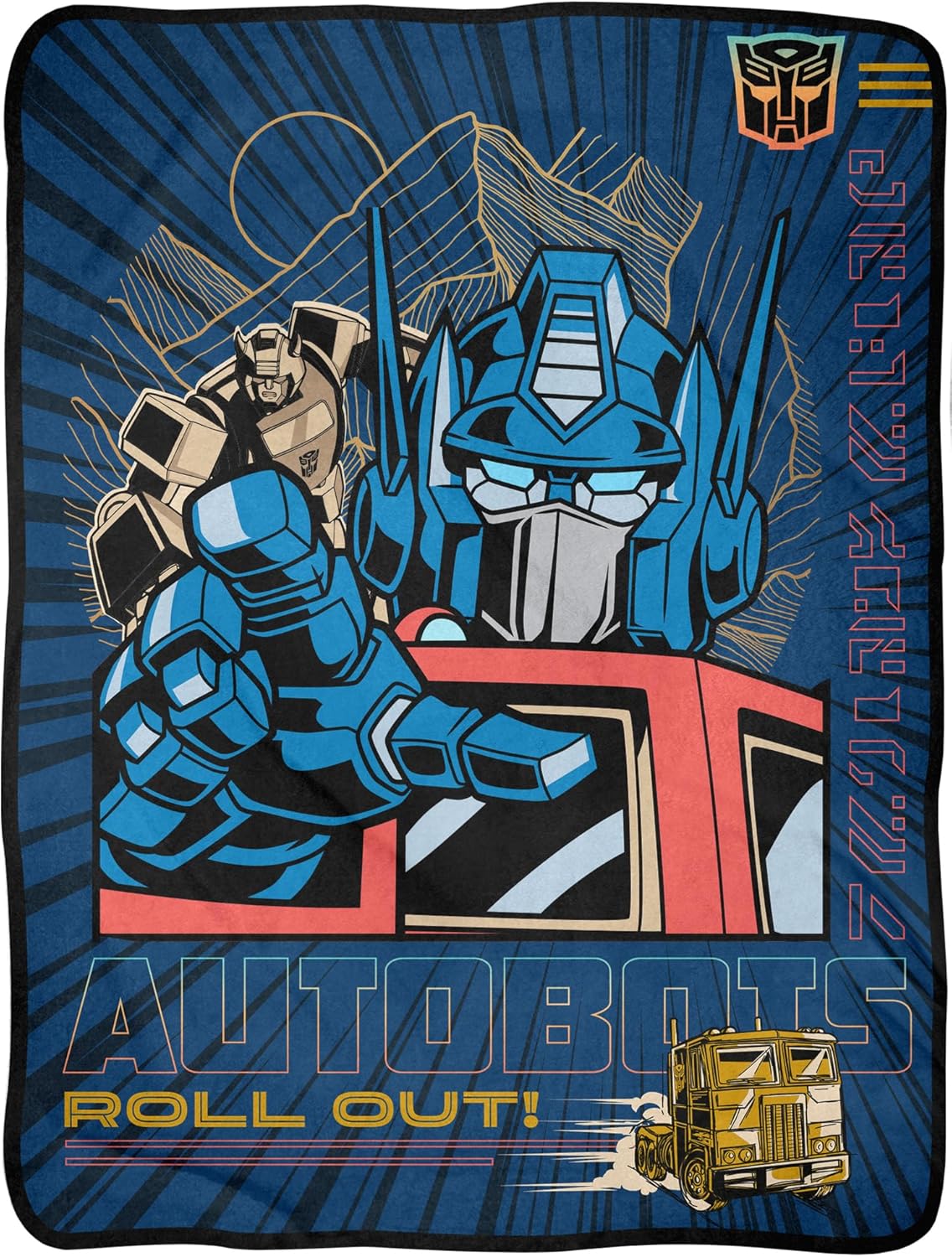 Transformers Blanket Throw Blanket- Autobots Roll Out Fuzzy Soft Fleece Throw Blanket for Bed and Couch 46" X 60"