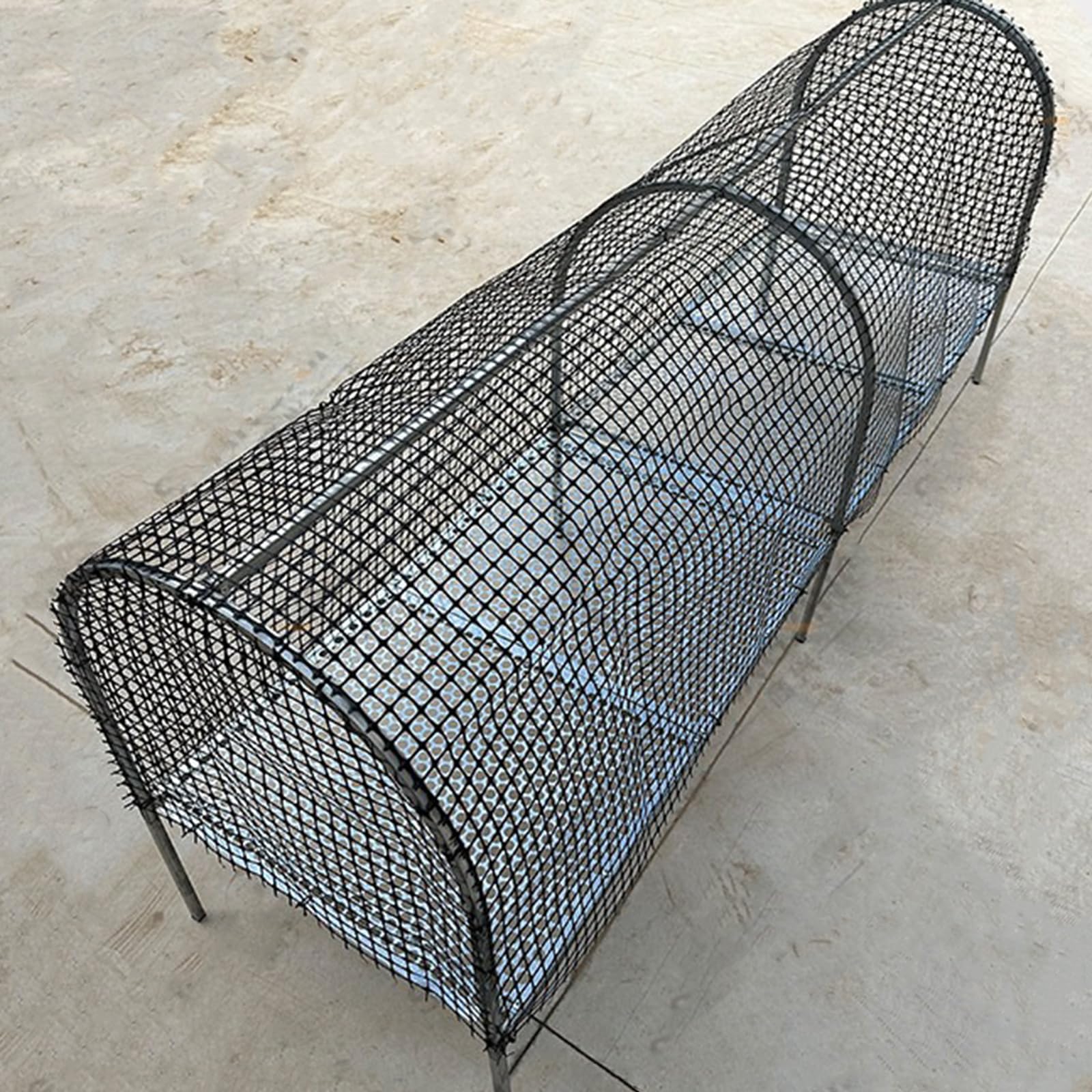 Gallinero Para Exteriores, Túnel Metálico Para Pollos, Corral Para 5-10 Pollos, Estructura Resistente De Acero Galvanizado, Plata, 100cm