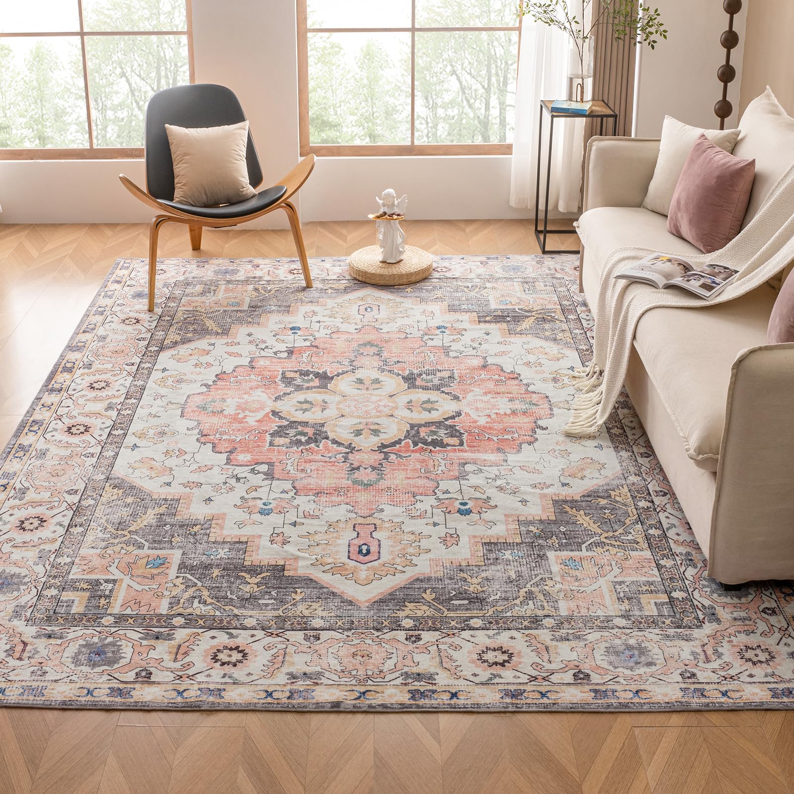 Amazon.com: VK VK·LIVING Machine Washable Rug 6'x9' Vintage Design