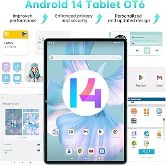 OUKITEL OT6 Android 14 Tablet WIFI - 2024 Tablet 10.1 inch, 8000mAh Big Battery,tablets with pen,80dB Dual speaker, Widevine L1, Bluetooth 5.0, 2 Years Warranty, Purple