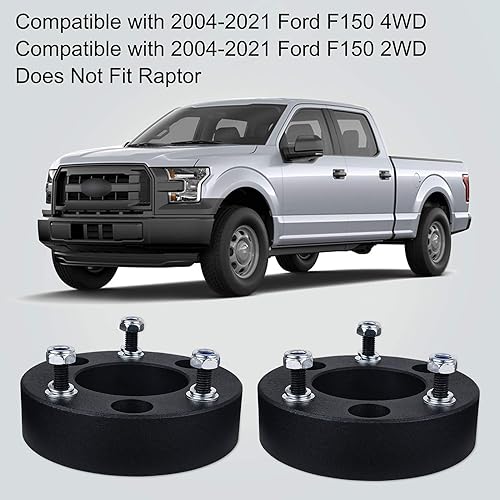 Miniatura 2 de BDFHYK Kit de Nivelación Delantero para F150 6,35 cm, Espaciadores de Puntal Delanteros de 6,35 cm Compatibles con F150 4WD2WD 2004-2021, Kit de