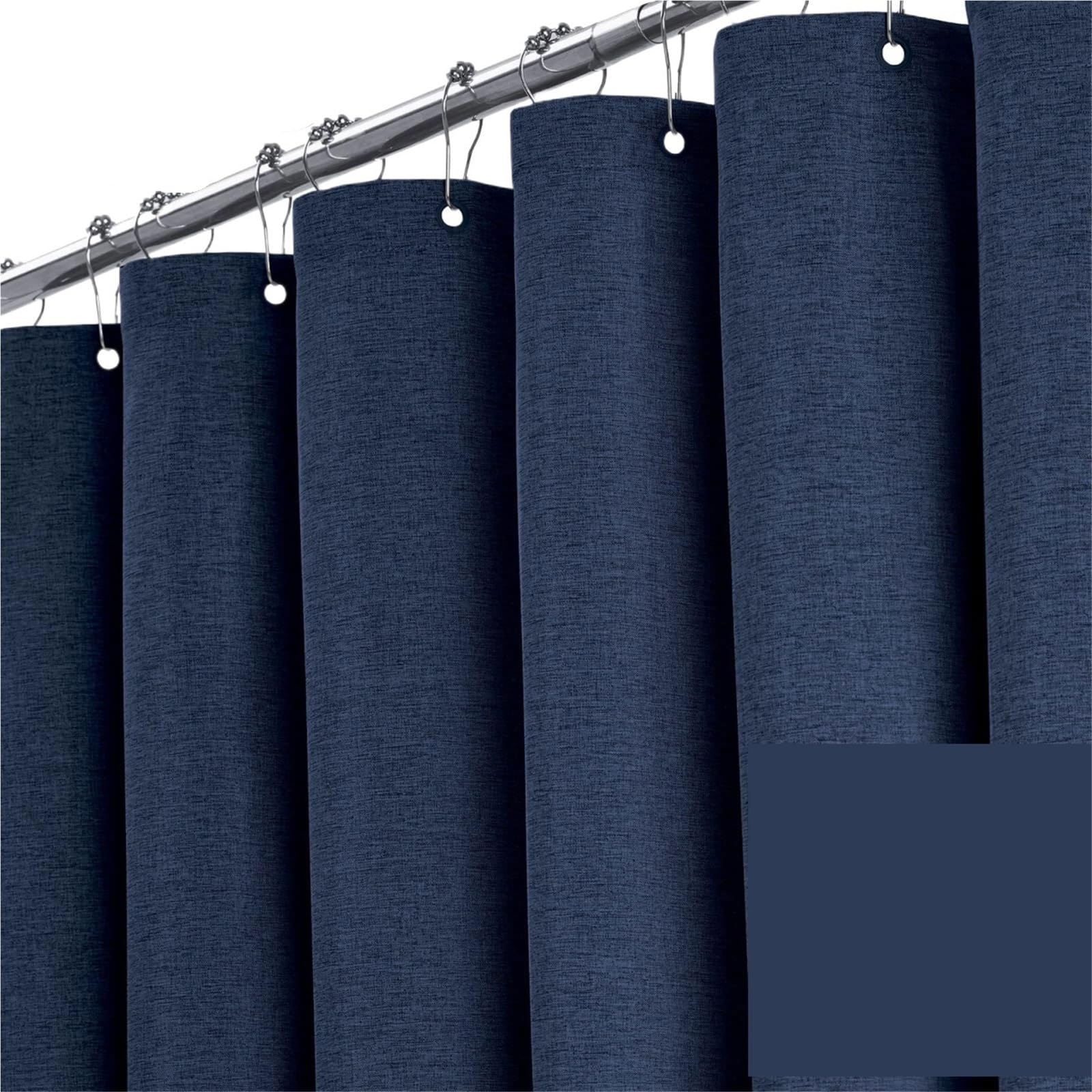 Rideau de douche extra-large bleu pour une salle de bain moderne