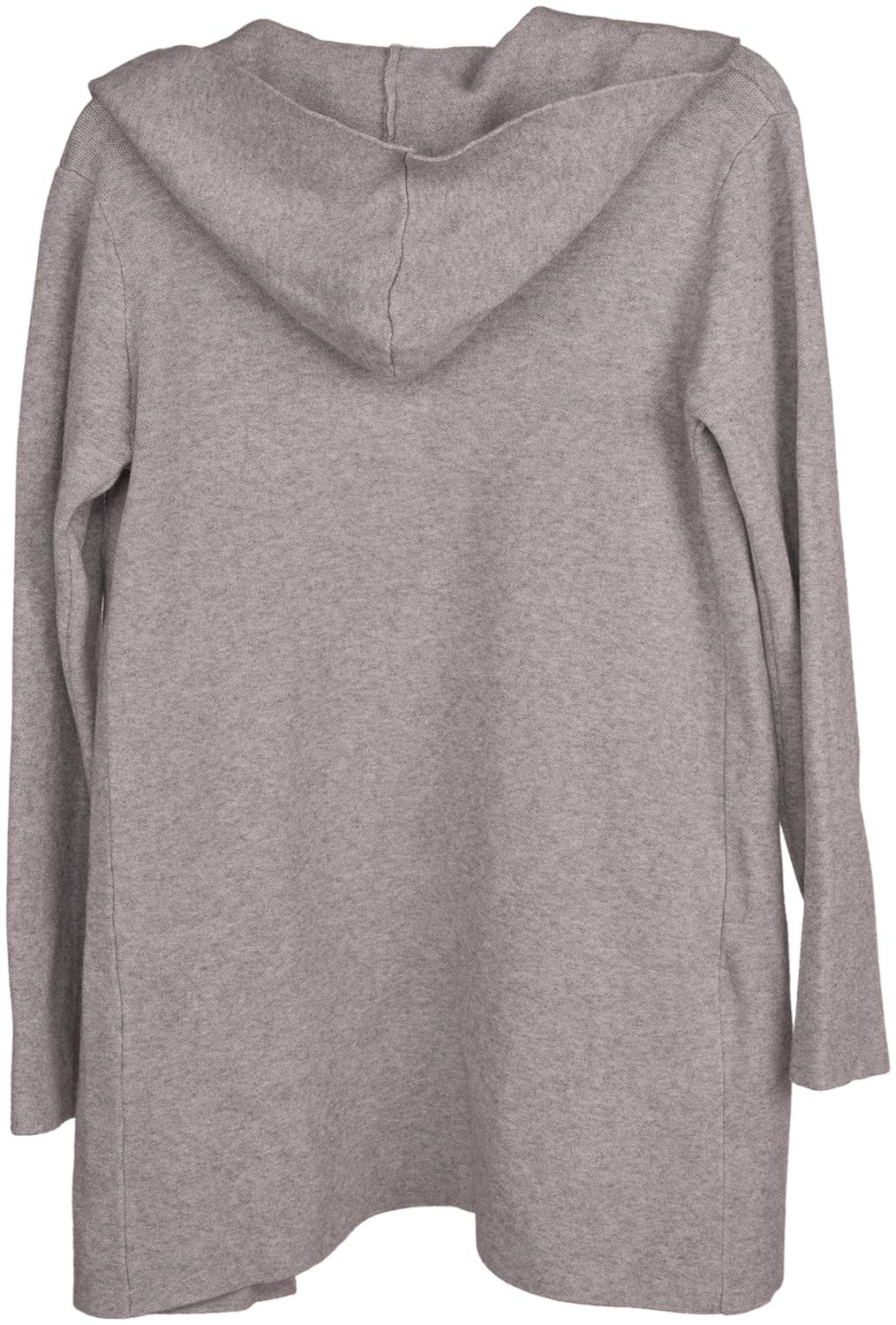 styleBREAKER Long Cardigan Femme Maille Fine Capuche Poches | Fabriqué en Italie, ouvert sans fermeture, dos 72 cm, manches 60 cm, taille unique (34-42).