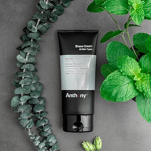 Miniatura 4 de Anthony Crema de afeitar para hombre para piel sensible extractos de escualano, eucalipto, menta verde y romero, ayuda a calmar, refrescar, enfriar