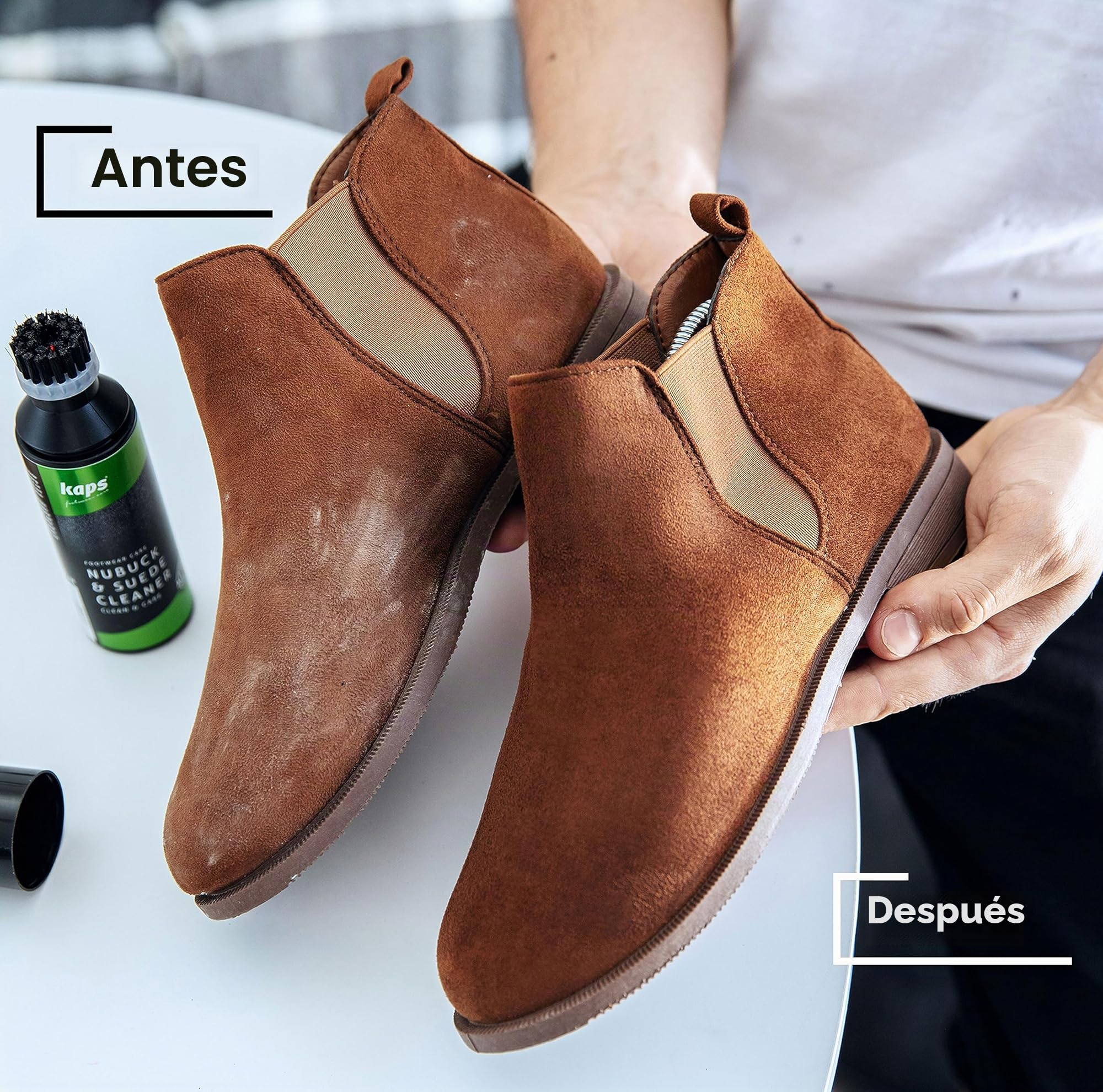 Kaps Kaps Nubuck & Suede Cleaner Betún y reparación de zapatos, Transparente (Neutral), 75.00 ml