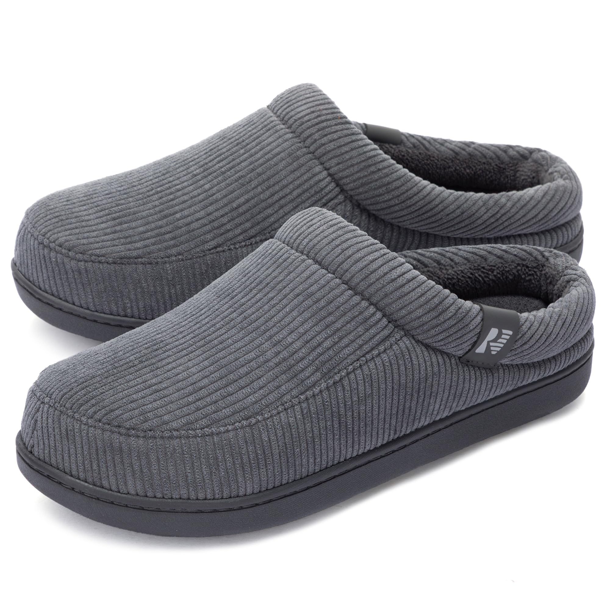 RockDove Mens Ribco Corduroy Slip-On House Slipper with Memory Foam and Indoor Outdoor Sole