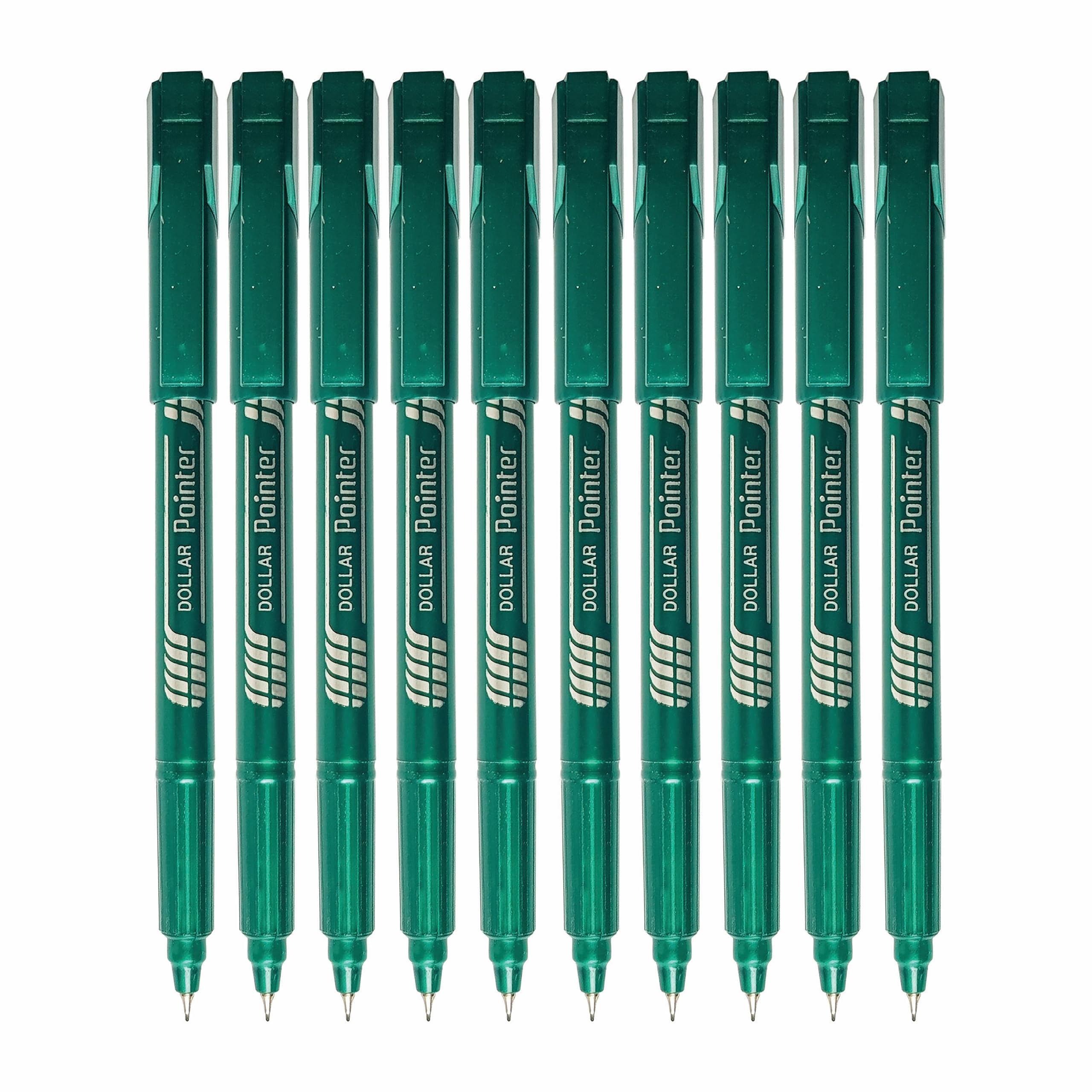 FT03MM Fineliner Pens, GREEN, Pack of 10, Ultra Fine Felt Tip Fineliners, 0.3mm Tips - Image 2