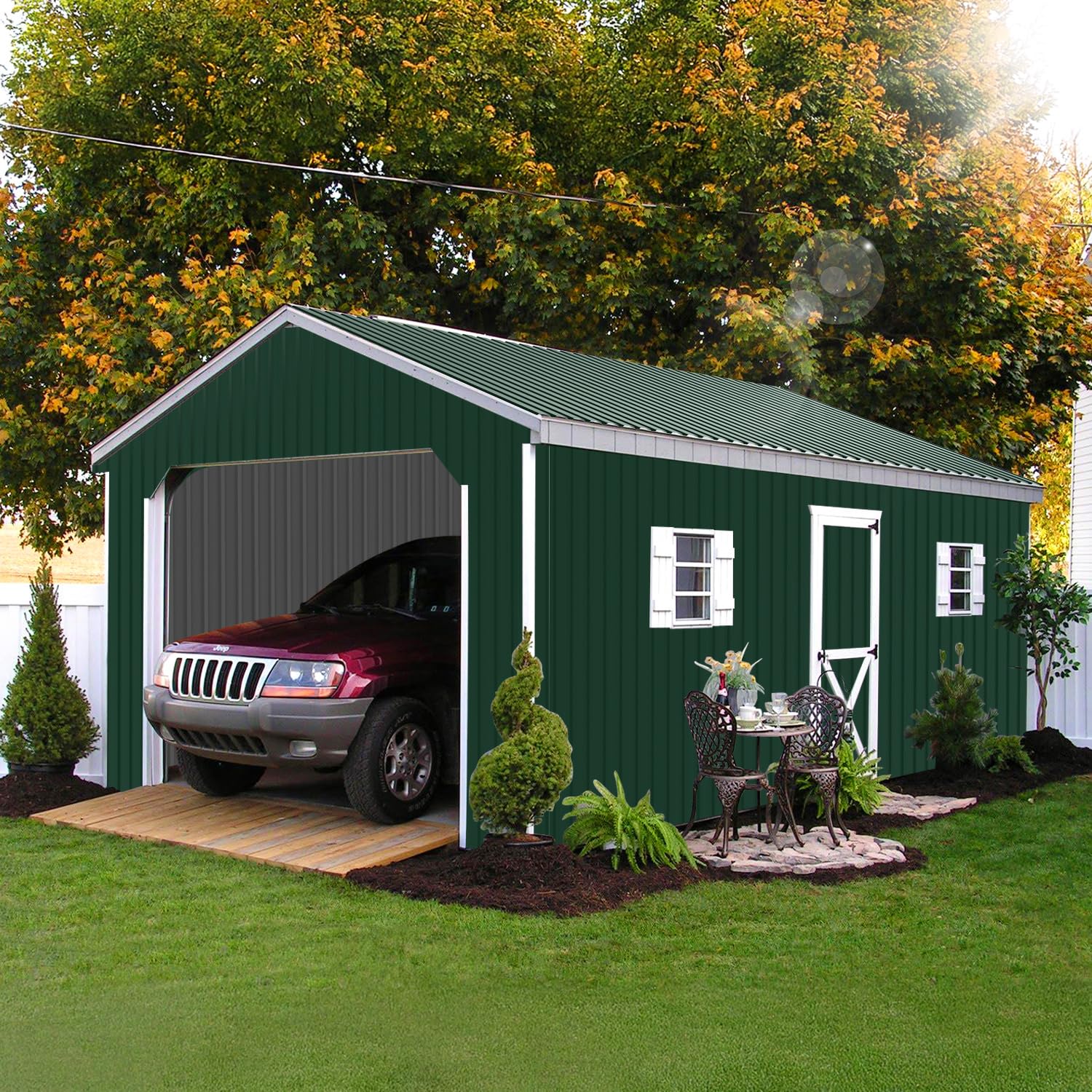 24x Lamiera Trapezoidale, Onduline Per Coperture Tettoie 115x45 cm - 12.42 m², Superficie Liscia, Lamiera Grecata 0,25 mm, Impermeabile Per Capannone Pareti Giardino, Verde