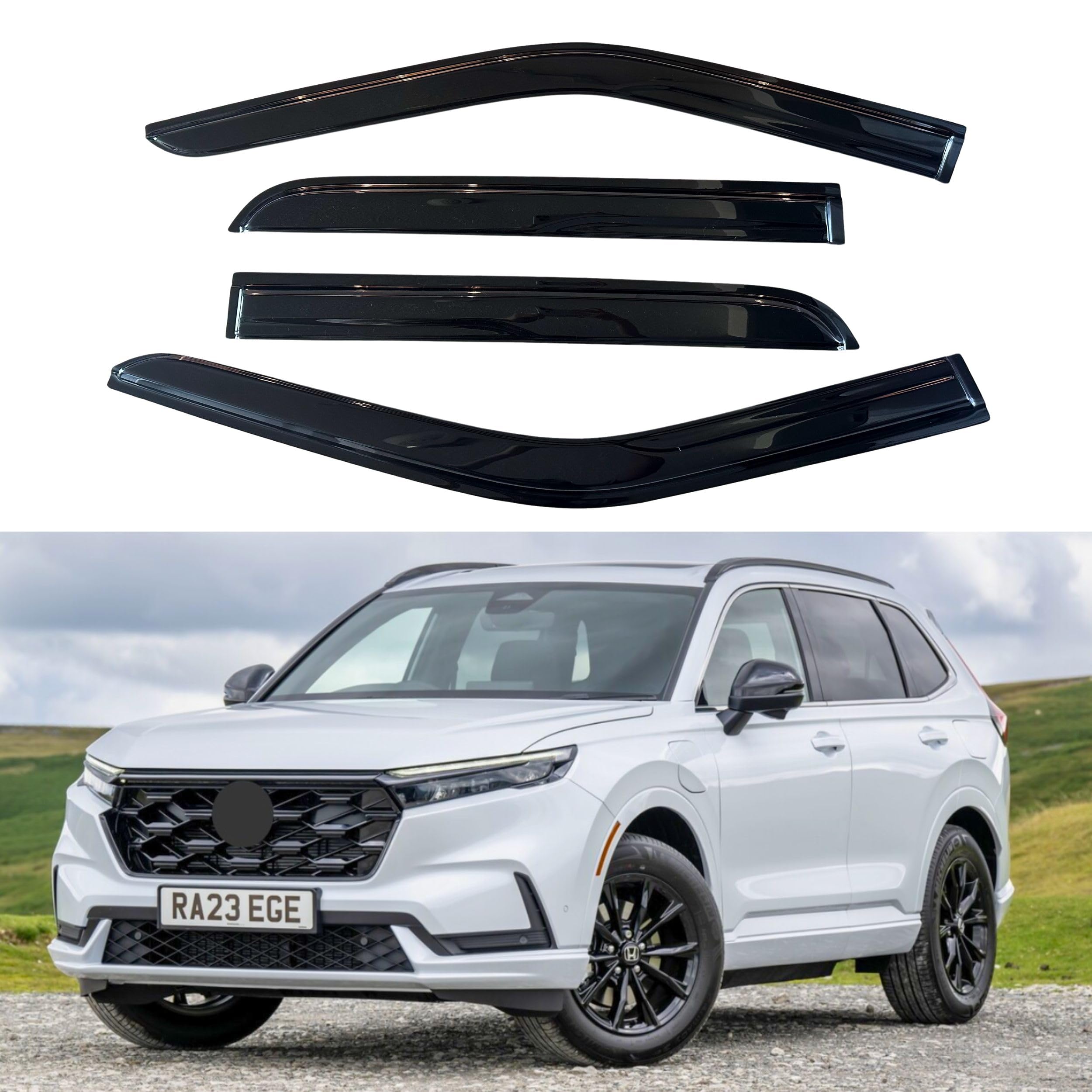 IG Window Visors Fit for 2023-2026 Honda CRV, Out-Channel Rain Guards Vent Wind Deflectors 4PC, Car Accessories for 23-26 CR-V