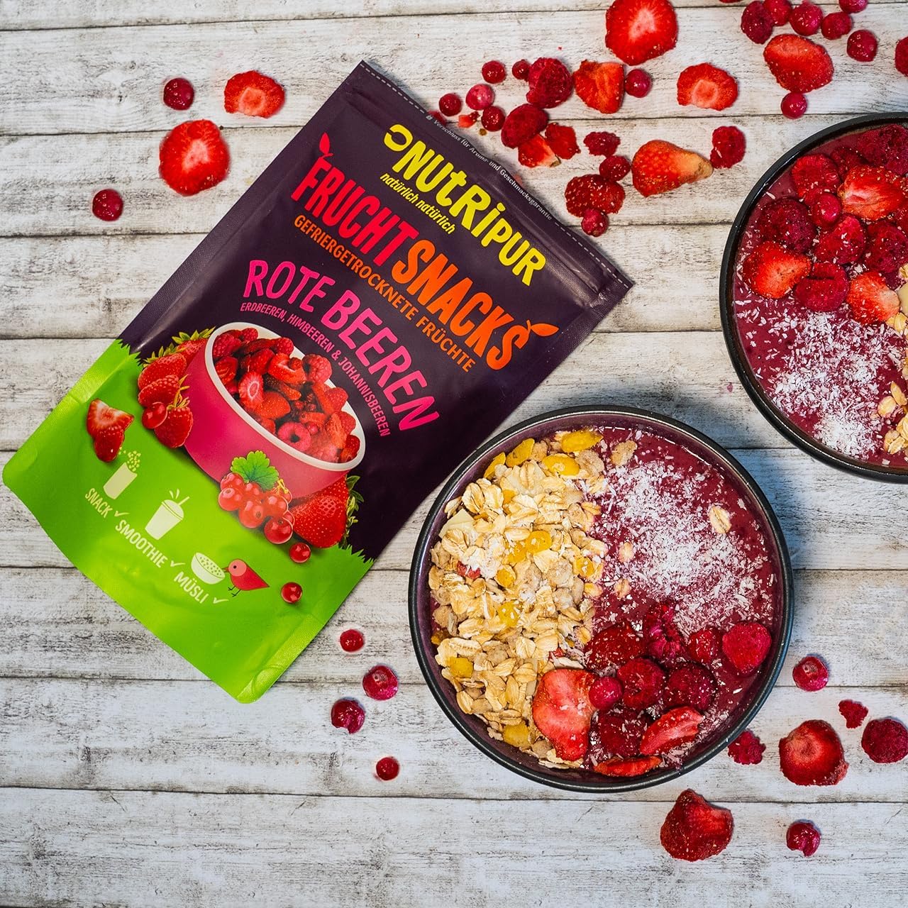 Juego de degustación de frutas secas sin azúcar, para cereales, avenas, aperitivos de frutas, sabor completo, 225 g de NutriPur