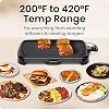 Plancha eléctrica XL Chefman con control de temperatura removible, parrilla plana sumergible, para hamburguesas, huevos, panqueques, superficie antiadherente extra grande, bandeja deslizable para grasa, 10 x 20 pulgadas 3