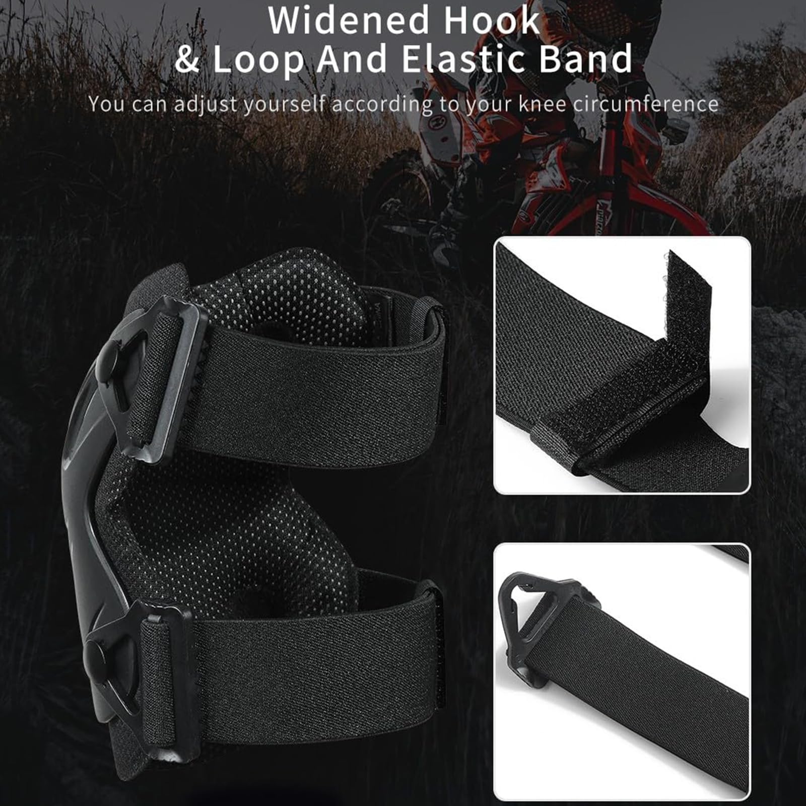 Conjunto de Coderas y Rodilleras para Motocicleta para jóvenes y Adultos anticolisión y anticaídas Equipo de protección para Motocross Deportes al Aire Libre Transpirable Carcasa