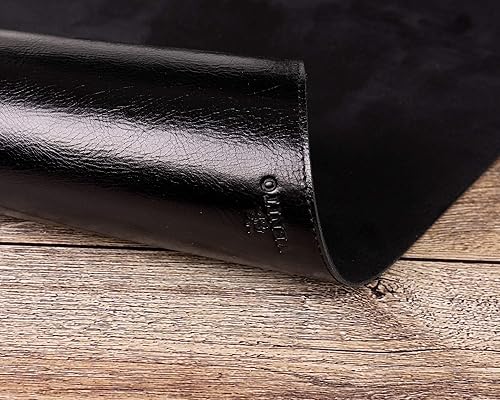 Vista 26 de Venito Tapete de escritorio de cuero prémium (36 x 19 pulgadas), tapete grande para mouse para accesorios de oficina en casa (marrón antiguo)