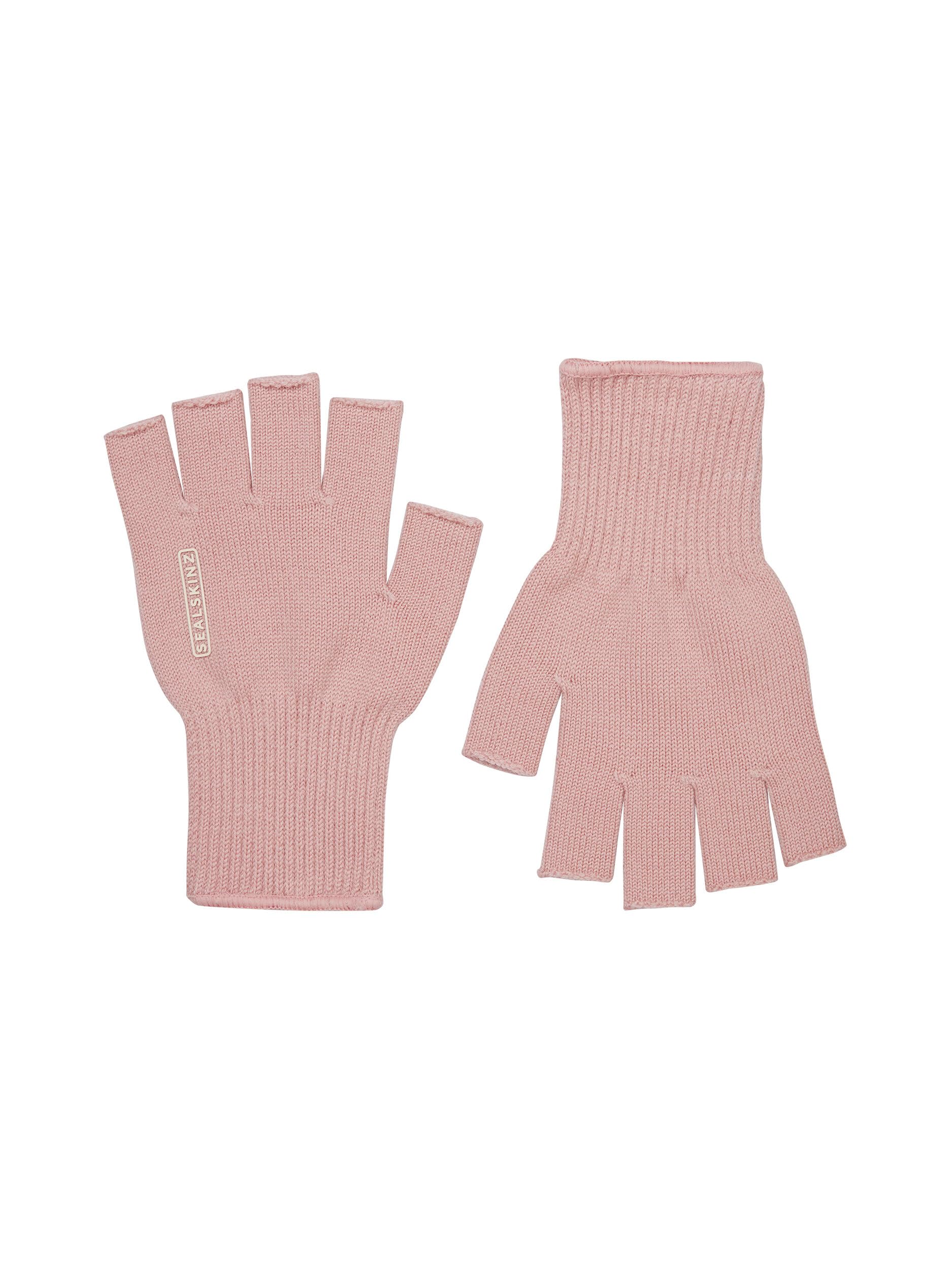 Sealskinz Thornham Merino Fingerless Glove - Pink One Size