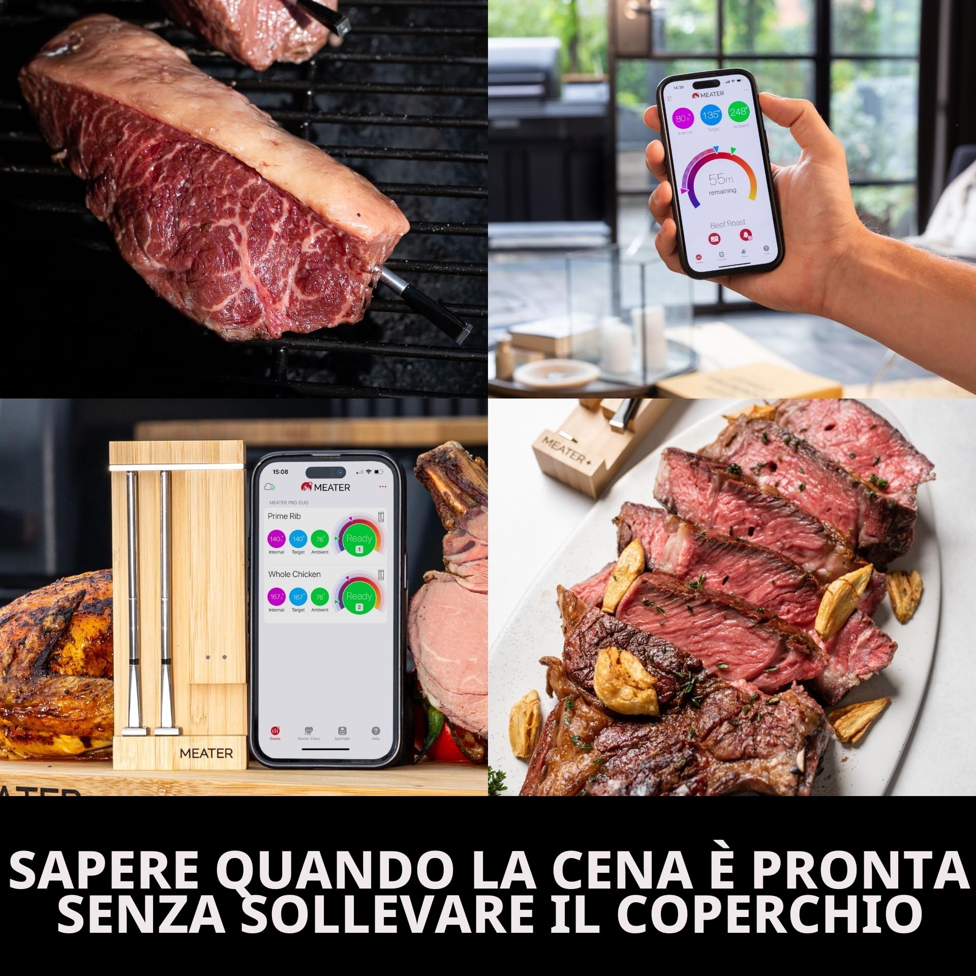 Meater Pro Duo termometro digitale intelligente 550°C grande raggio precisione certificata barbecue forno