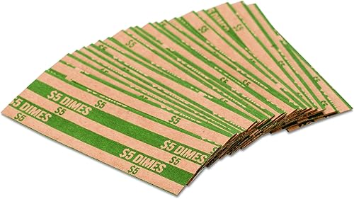 MMF Industries Envoltura de monedas de tubo plano, 1000 por caja (216020002)