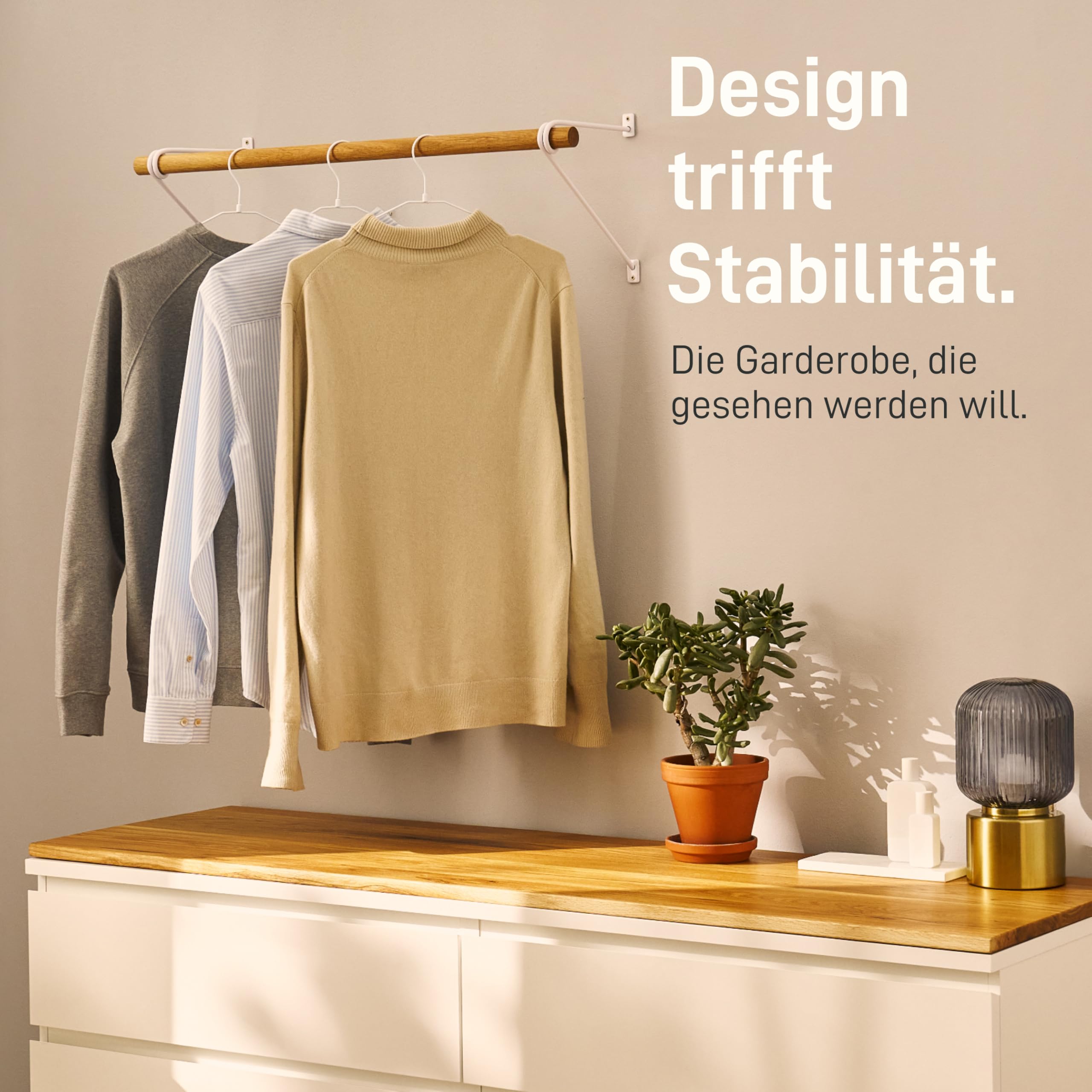 industrielle Kleiderstange Wand,Garderobe für begehbaren Kleiderschrank,Kleiderständer mit Regal,für Schlafzimmer Ankleidezimmer,103x187x36,5 cm