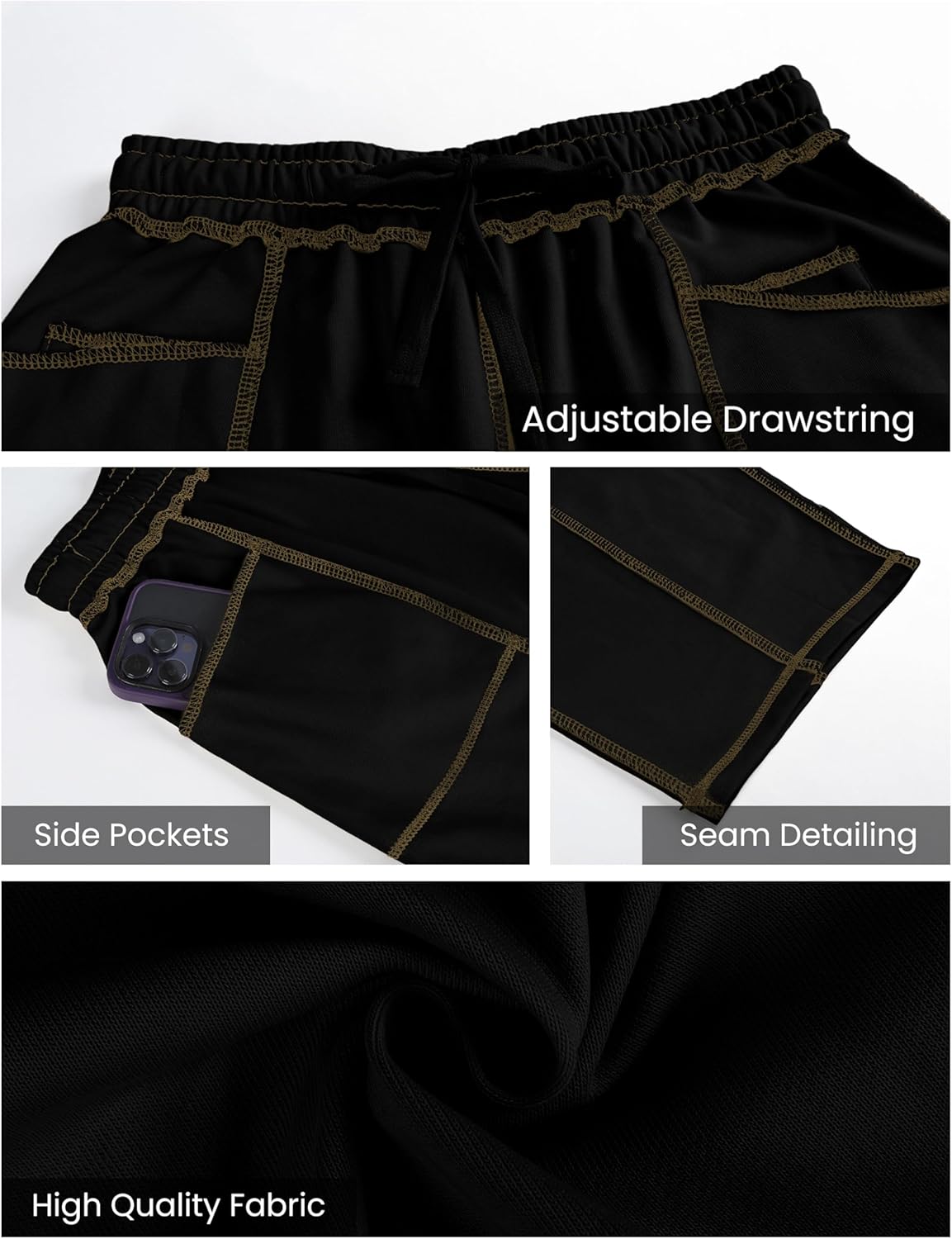 Athlisan Womens Baggy Barrel Pants Wide Leg Lounge Drawstring Sweatpants with Pockets - Image 6