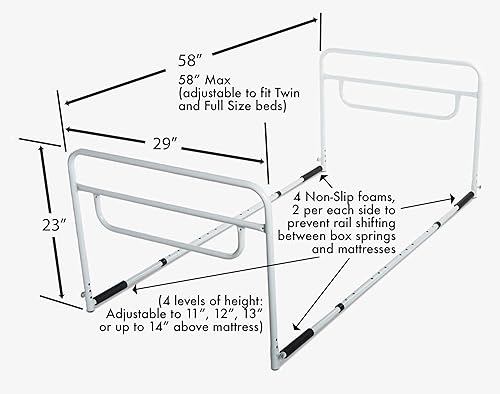 Miniatura 2 de Asidero de cama RMS, altura ajustable de cama, asidero de mano para cama, se ajusta a tamaño King, Queen, matrimonial e individual, 1