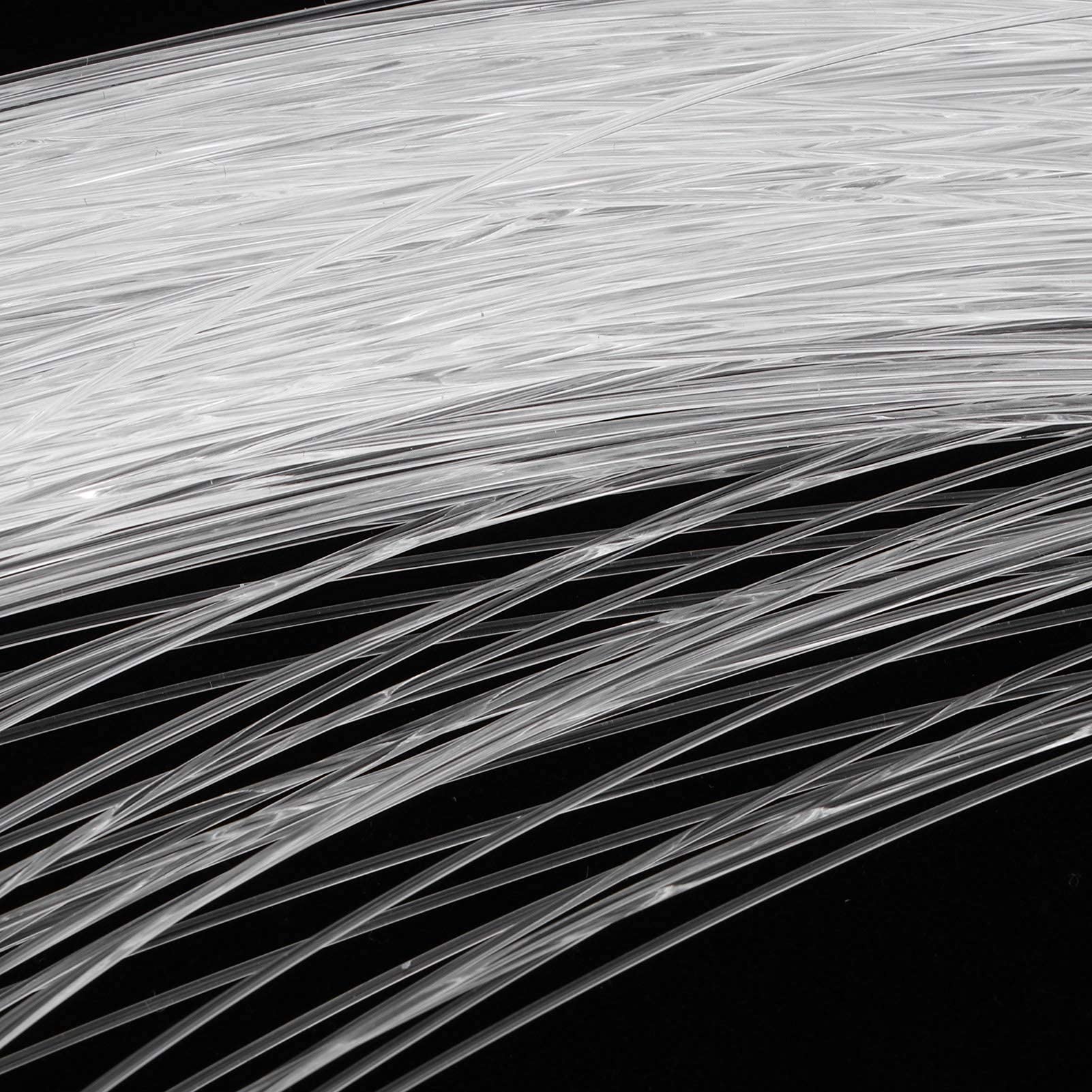300Pcs 6.6ft PMMA Plastic Optical Fiber Cable 0.03in Diameter Strands Side Curtain for Waterfall Light Engine Driver Source Used for Making Curtains, Screens, Suspended Ceilings
