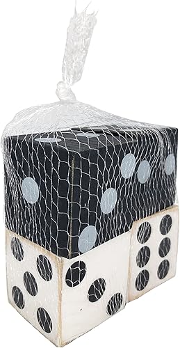 Miniatura 2 de First of a Kind Juego de 4 dados decorativos de madera de mango