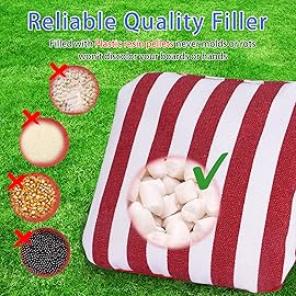 EunHo Dual Sided Cornhole Bags Regulation Set of 8 Professional Cornhole Bean Bags Slick and Stick for Tossing Game-All Weather