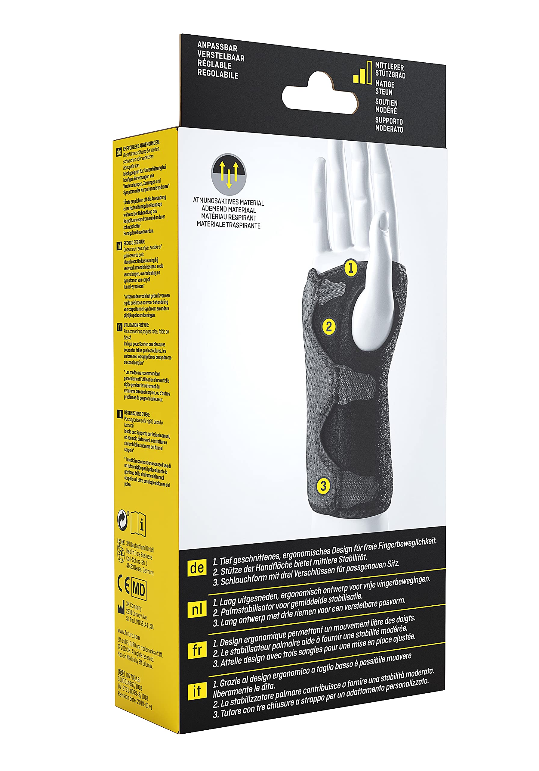 FUTURO Handgelenk-Schiene - Stabilisierung und Unterstützung bei schmerzenden, schwachen oder verletzten Handgelenken - verstellbar