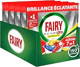 Fairy Platinum Plus Dishwasher Tablets Lemon, 150 Capsules, Impeccable Clean Even in Quick Cycles Without Pre-Wash, Anti-Dull Technology, Super Shine Function, Filter Clean - 1