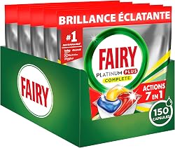 Fairy Platinum Plus Dishwasher Tablets Lemon, 150 Capsule…