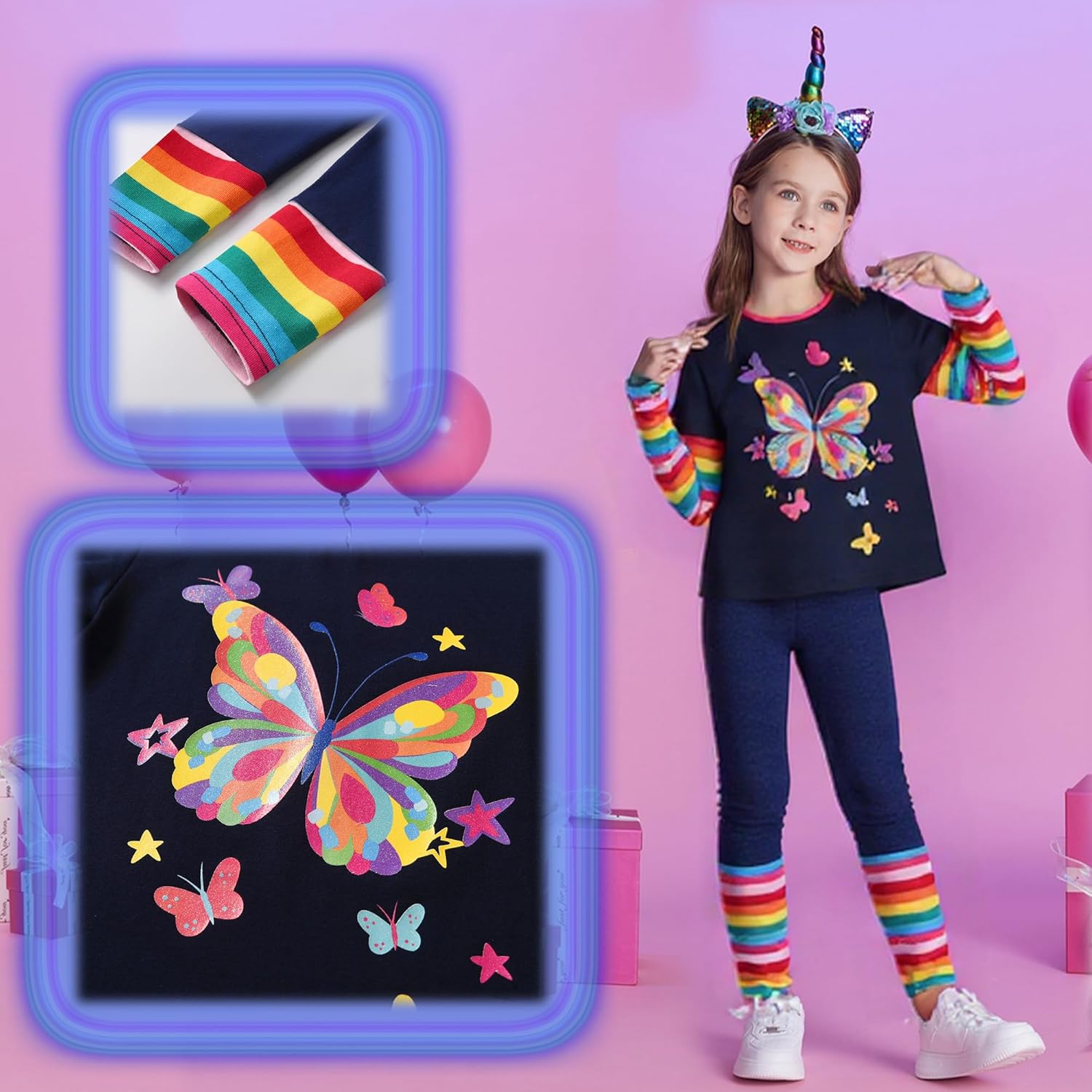 VIKITA girls clothes toddler outfits - little kids shirts & leggings winter fashion clothing sets, cute birthday gifts - Image 3