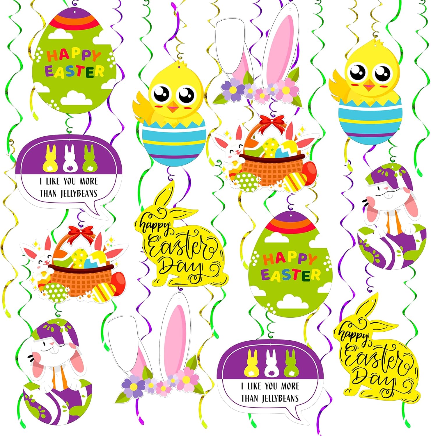 KatchOn, Easter Hanging Swirl Decorations Pack 44, No DIY