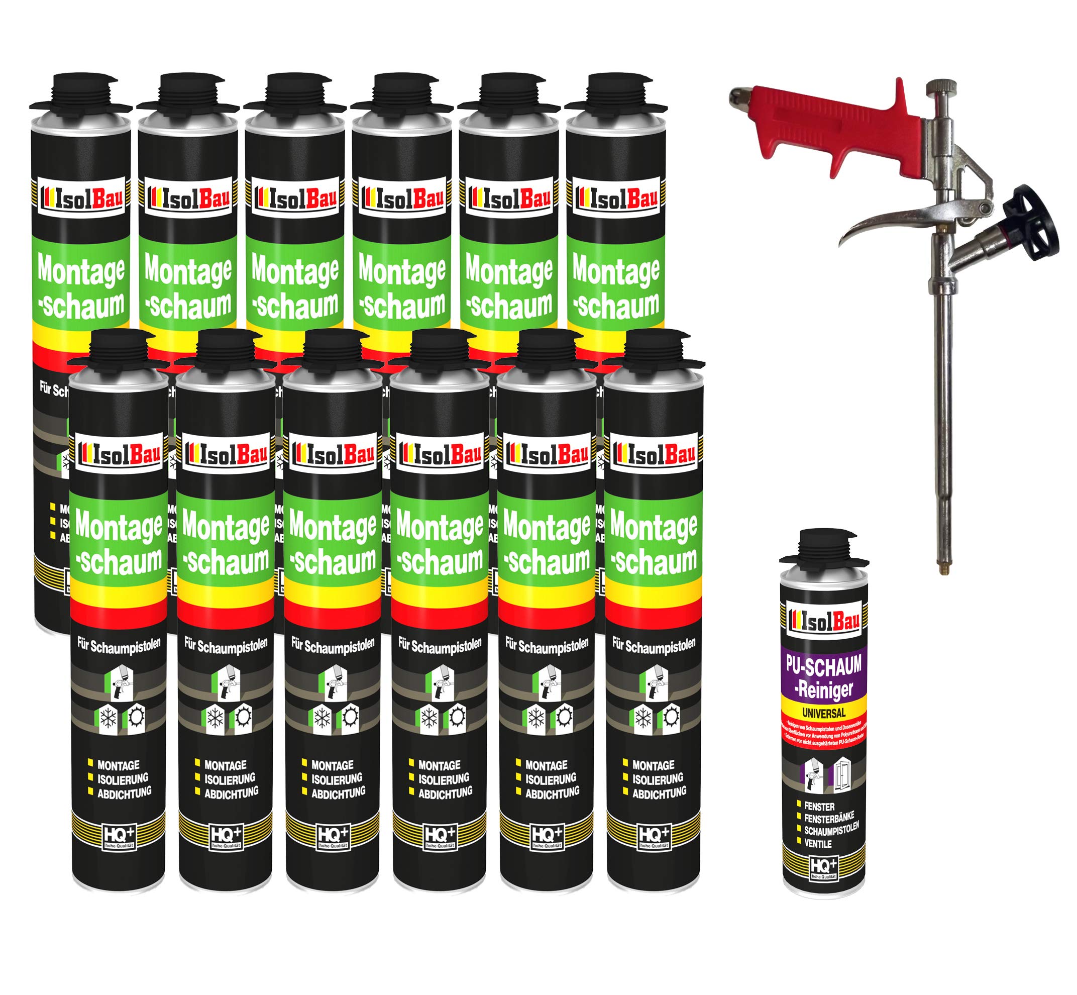 Buy Set of gun foam, 12 cans, 750 ml, mounting foam, 1K building foam