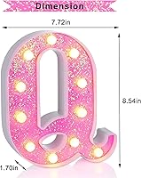 Vista 133 de Foaky LED Letter Lights Sign Marquee Light Up Letters Sign for Night Light Wedding/Birthday Party Battery Powered Christmas Lamp Home Bar