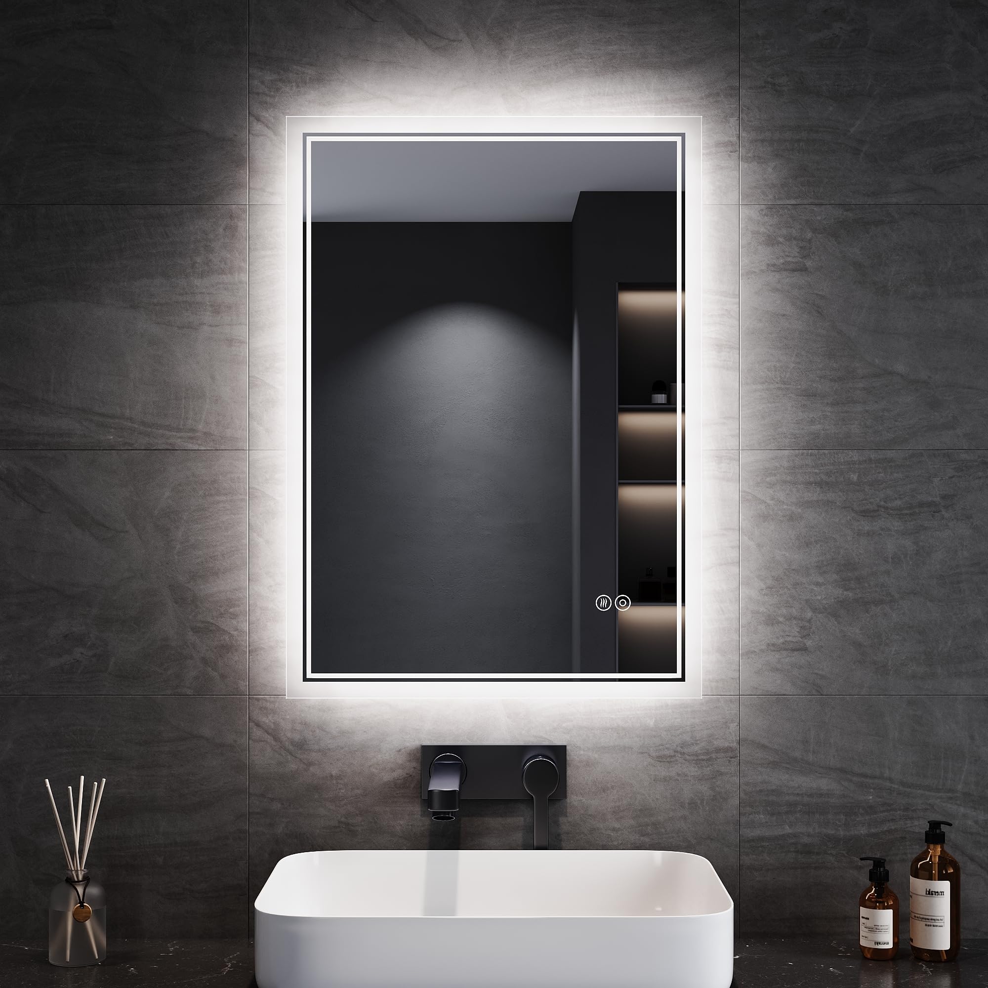 Badkamerspiegel met verlichting - 80 x 120 cm - LED-badkamerspiegel