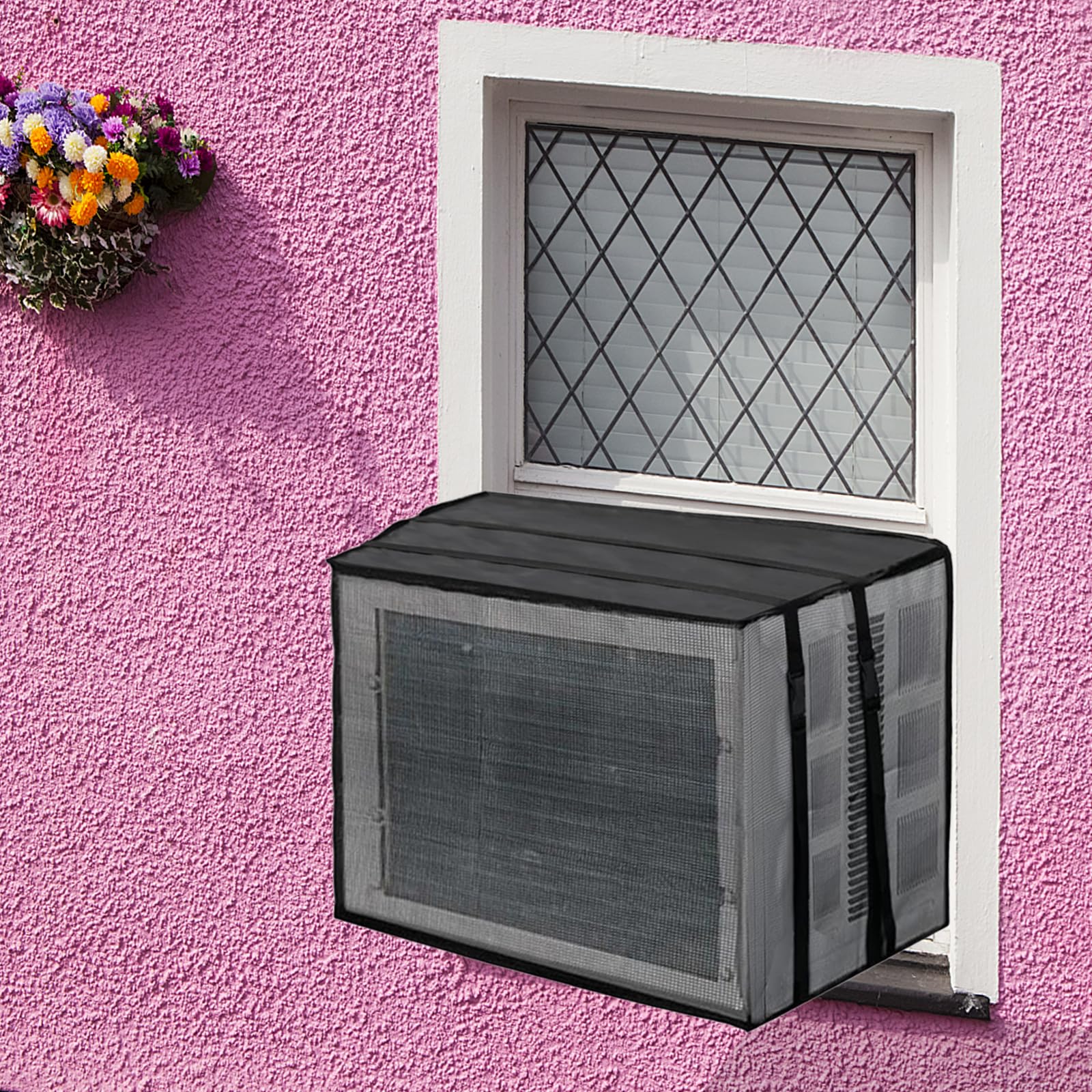 Amazon.com: Newest Design Mesh Window Air Conditioner Cover for Outside ...