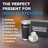 Bartesian Insulated CocktailShaker - Double Walled Vacuum Insulated Home Bar Shaker with Built-In Strainer & Drinking Lids