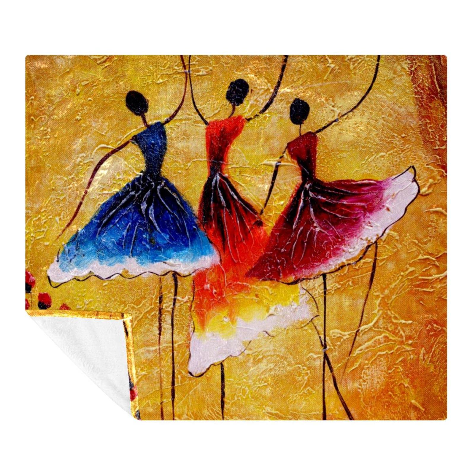 Couverture polaire en microfibre motif danse espagnole 150x130 cm