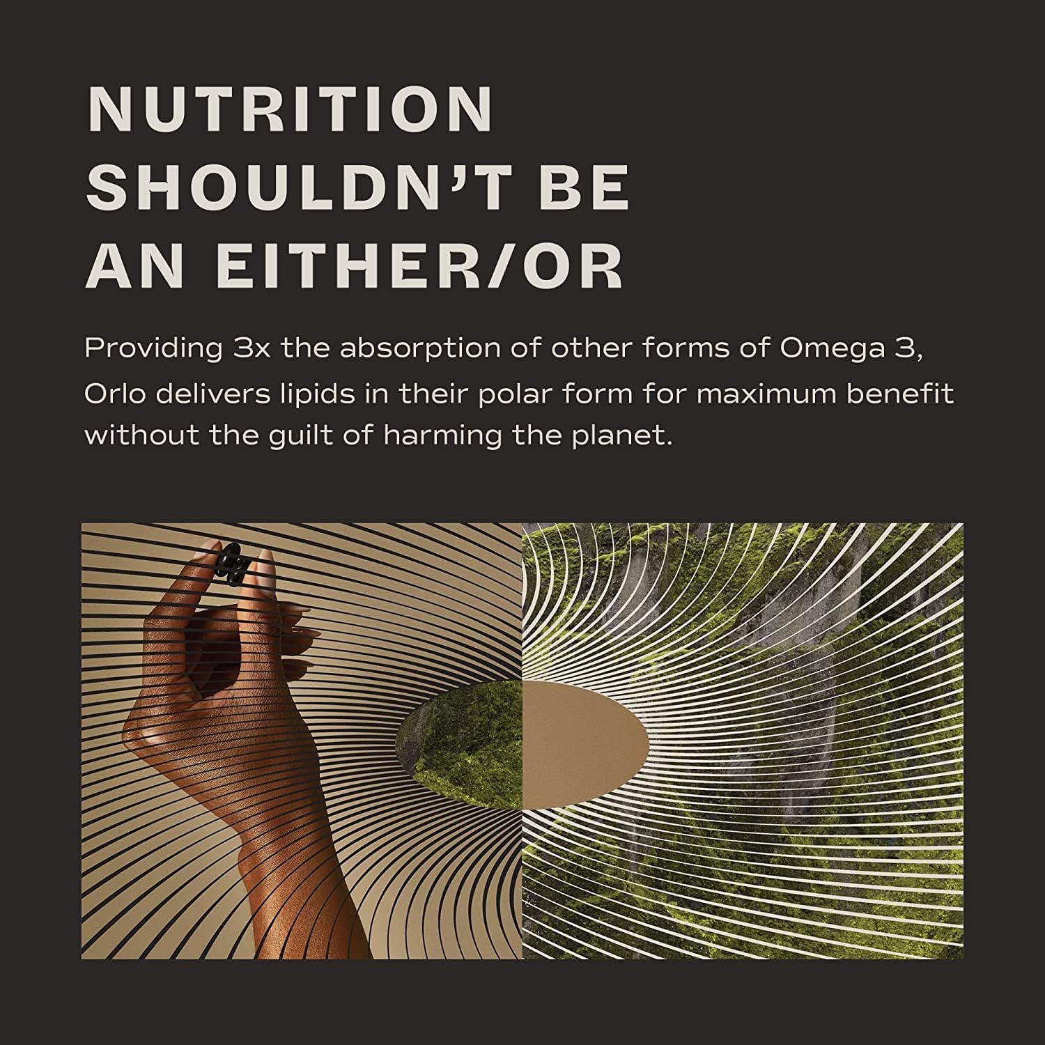 Orlo Nutrition Omega 3 – Vegan Algae EPA & DHA | 3X Active Strength - Clean Alternative to Fish Oil Supplements | Softgels for Joints, Eyes, Heart, Immune & Brain Health Support | 60 Servings